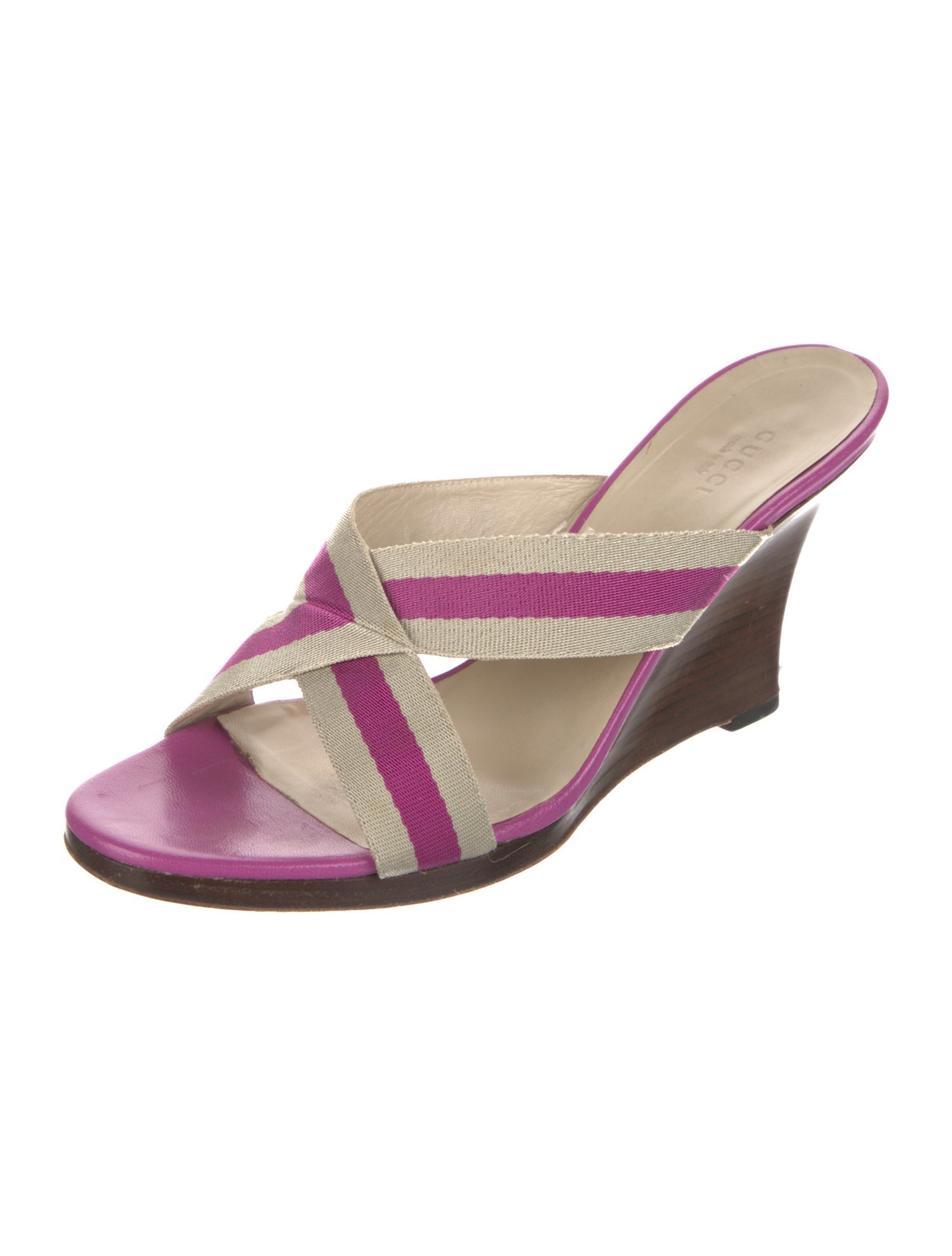 Gucci Canvas Colorblock Pattern Slides