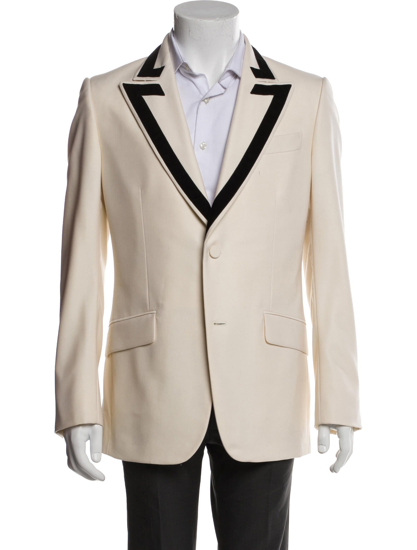 Gucci Wool Embroidered Accent Blazer