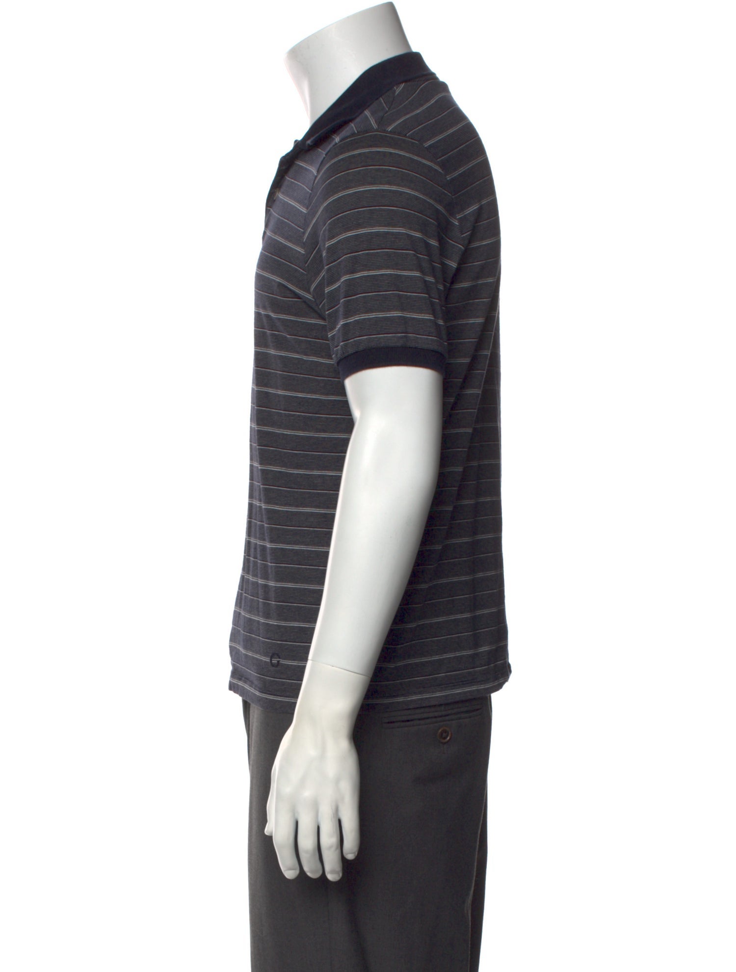 Gucci Striped V-Neck Polo Shirt