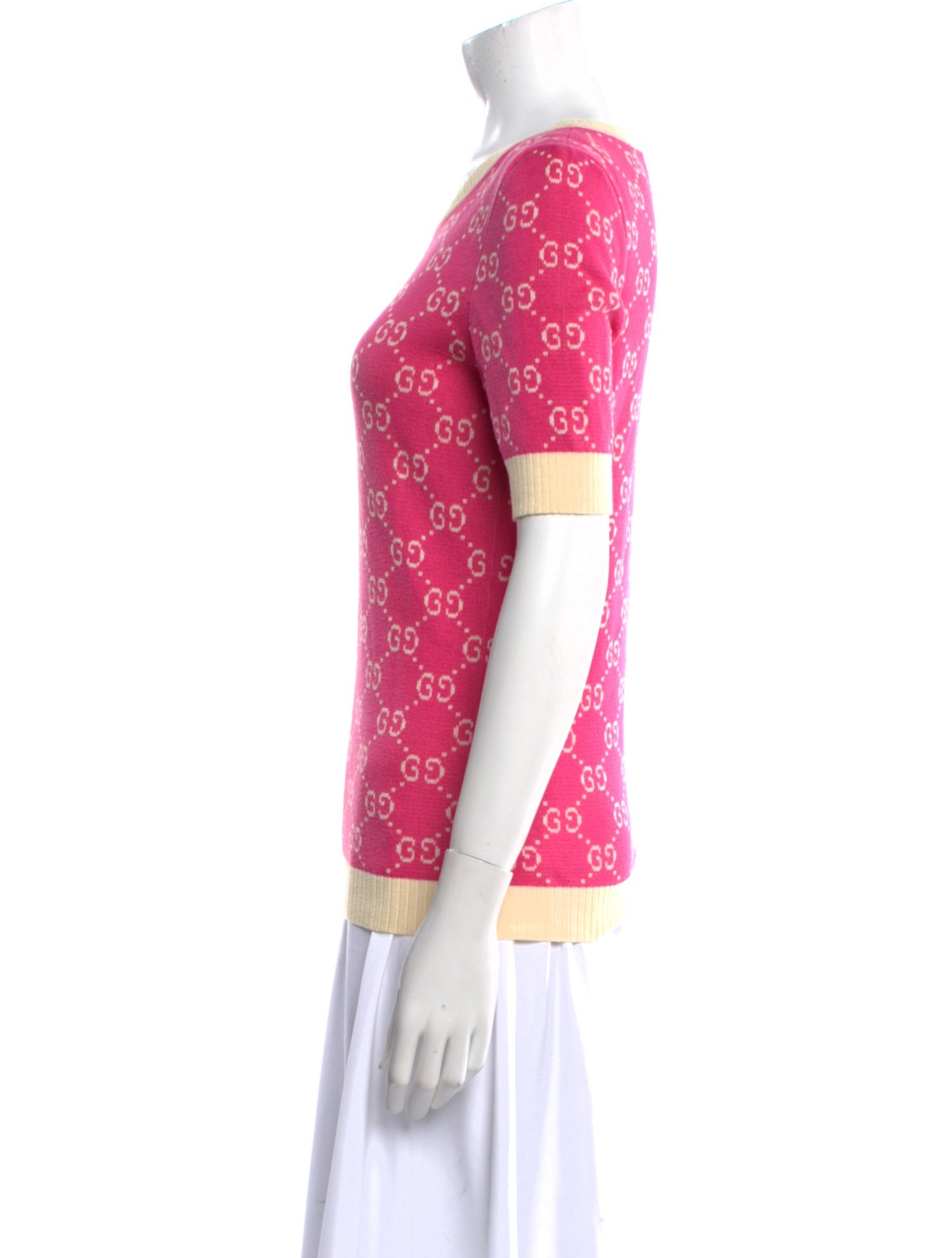 Gucci Printed Scoop Neck Sweater