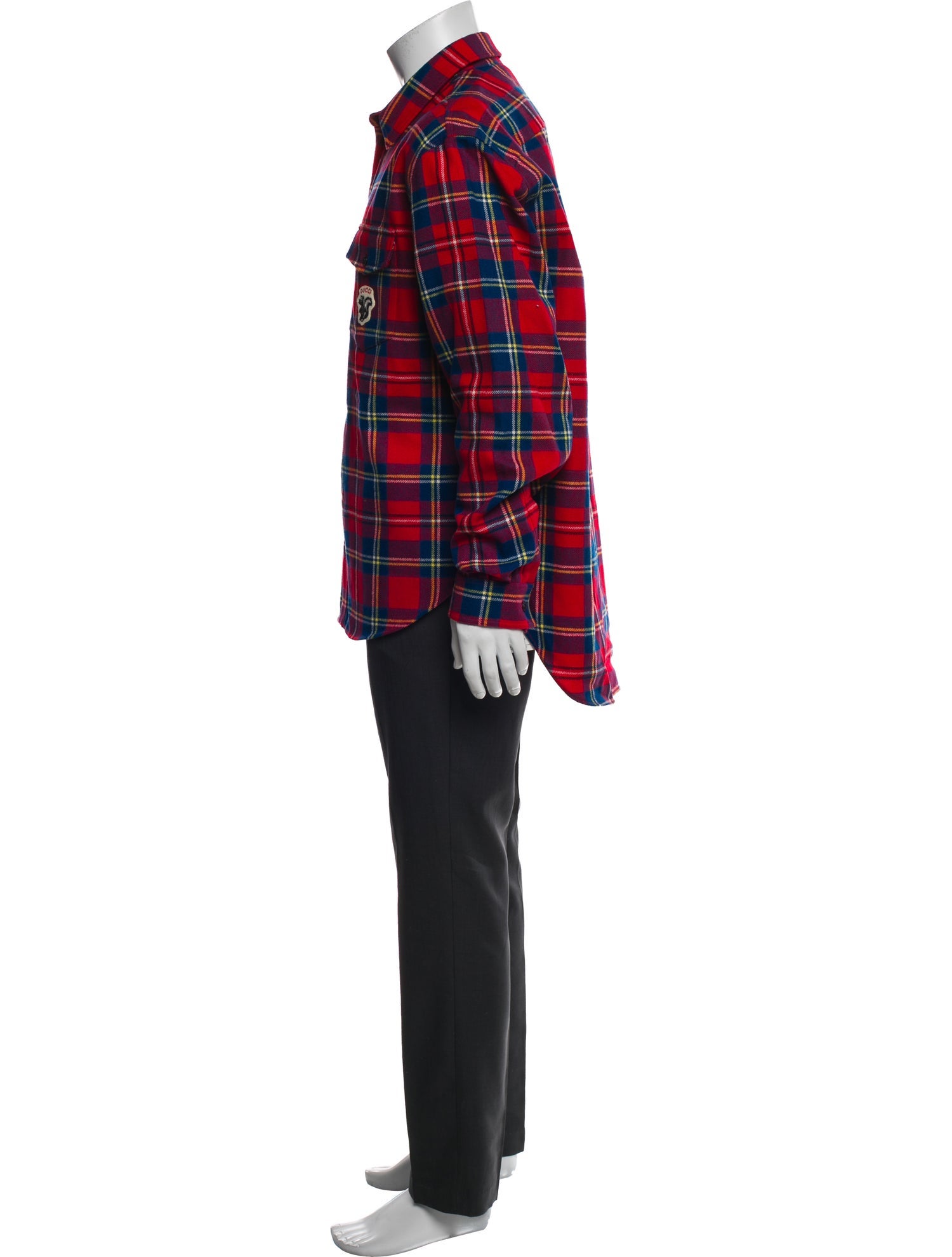 Gucci Wool Plaid Print Shirt