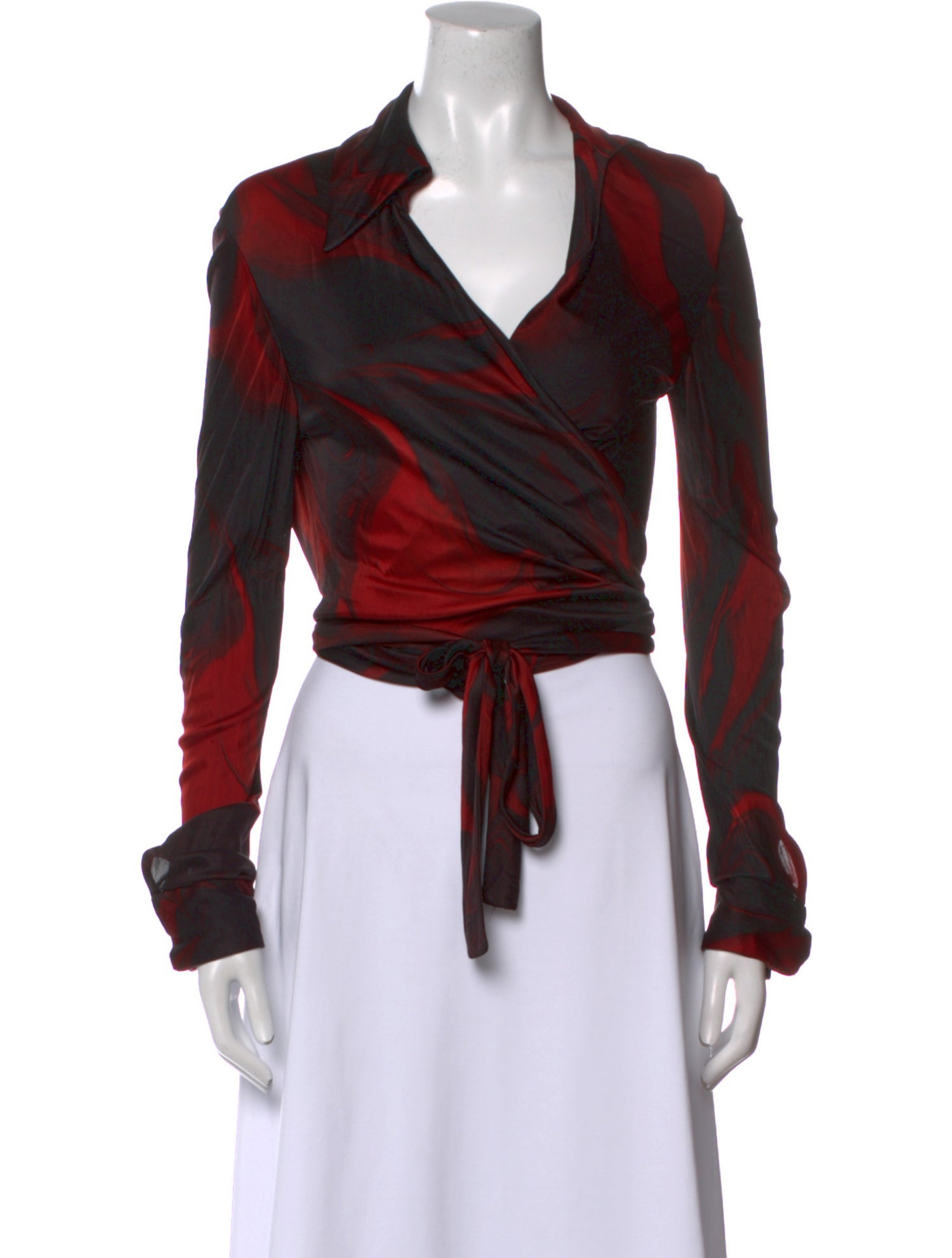 Gucci Vintage 2001 Printed Wrap Top