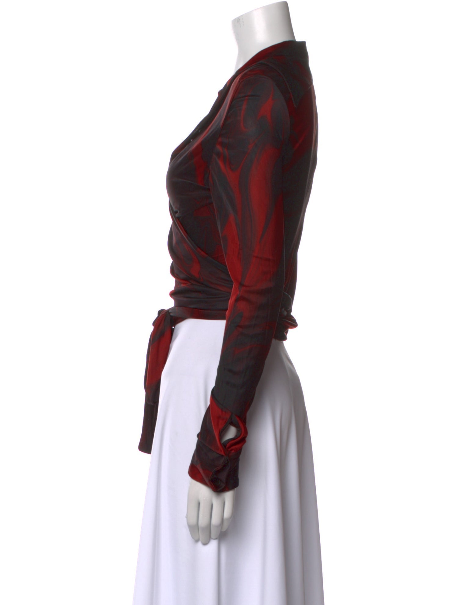 Gucci Vintage 2001 Printed Wrap Top