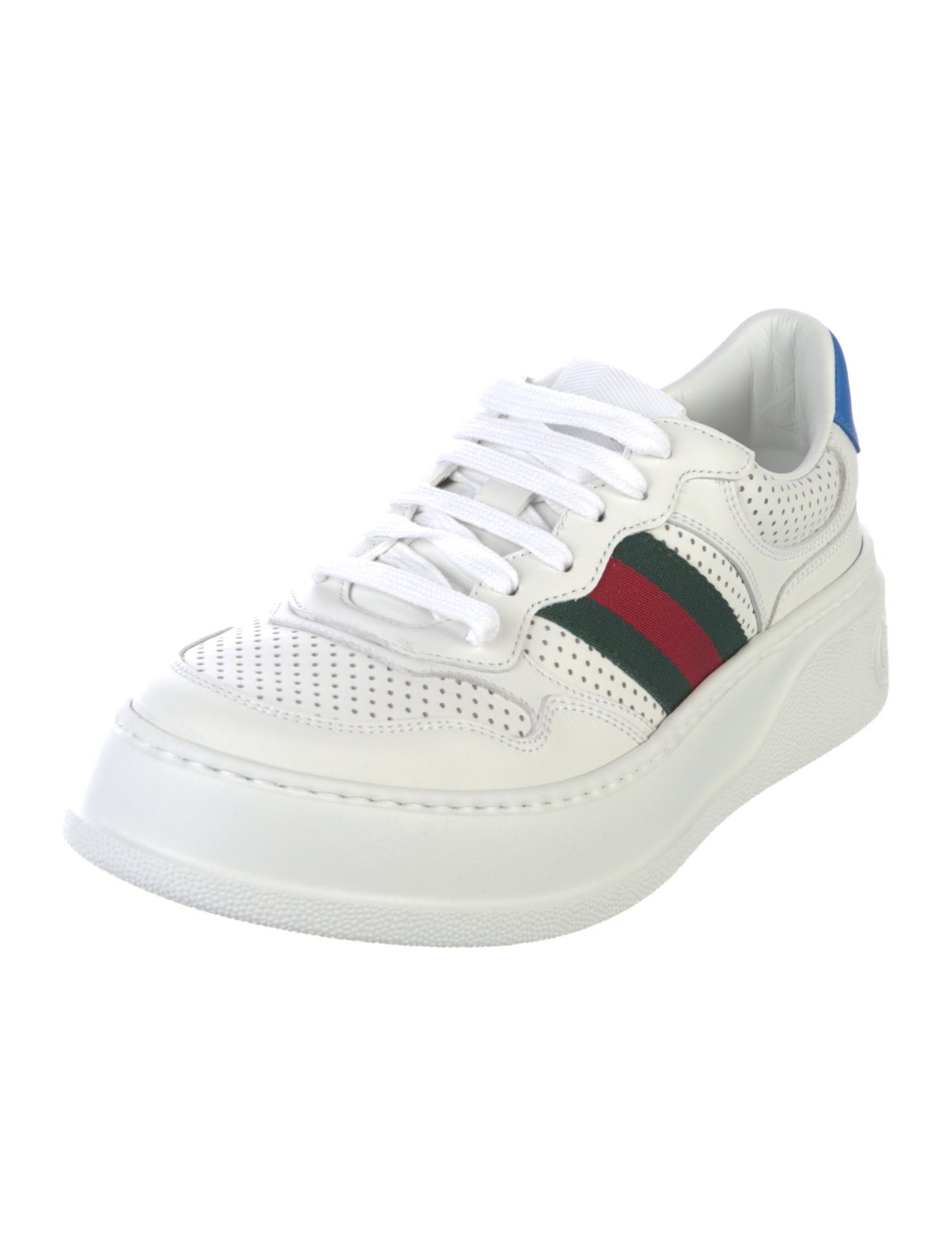 Gucci Web Accent Leather Sneakers