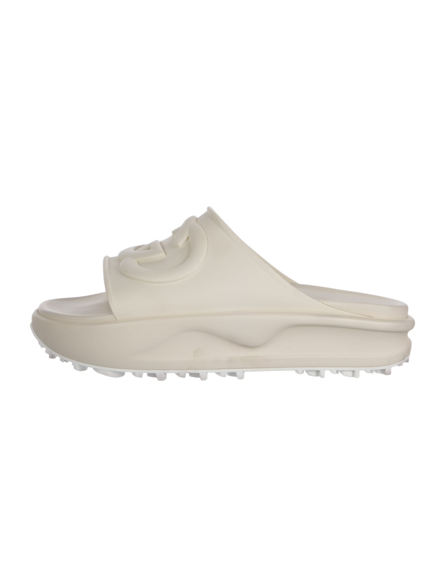 Gucci Interlocking G Logo Rubber Slides
