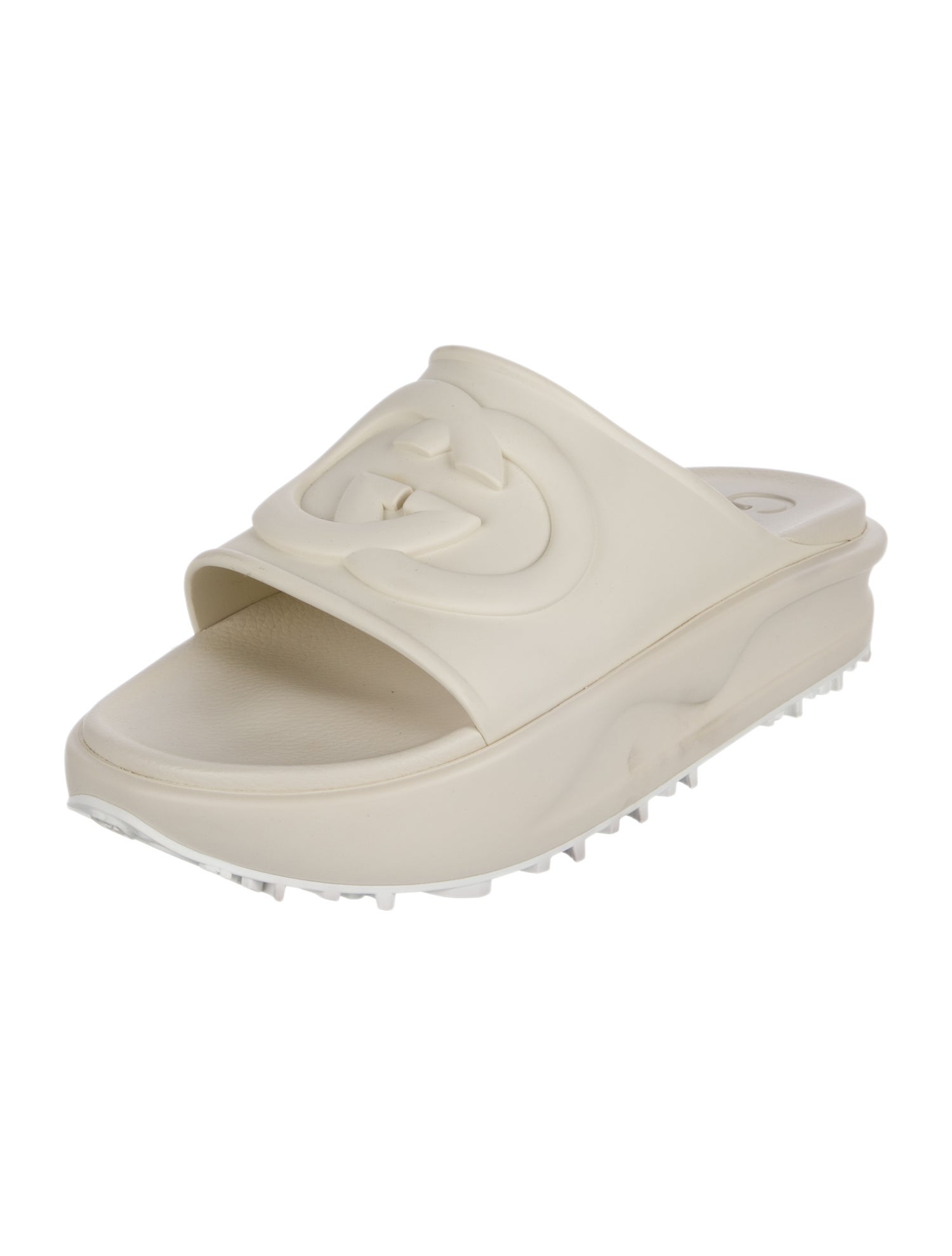 Gucci Interlocking G Logo Rubber Slides