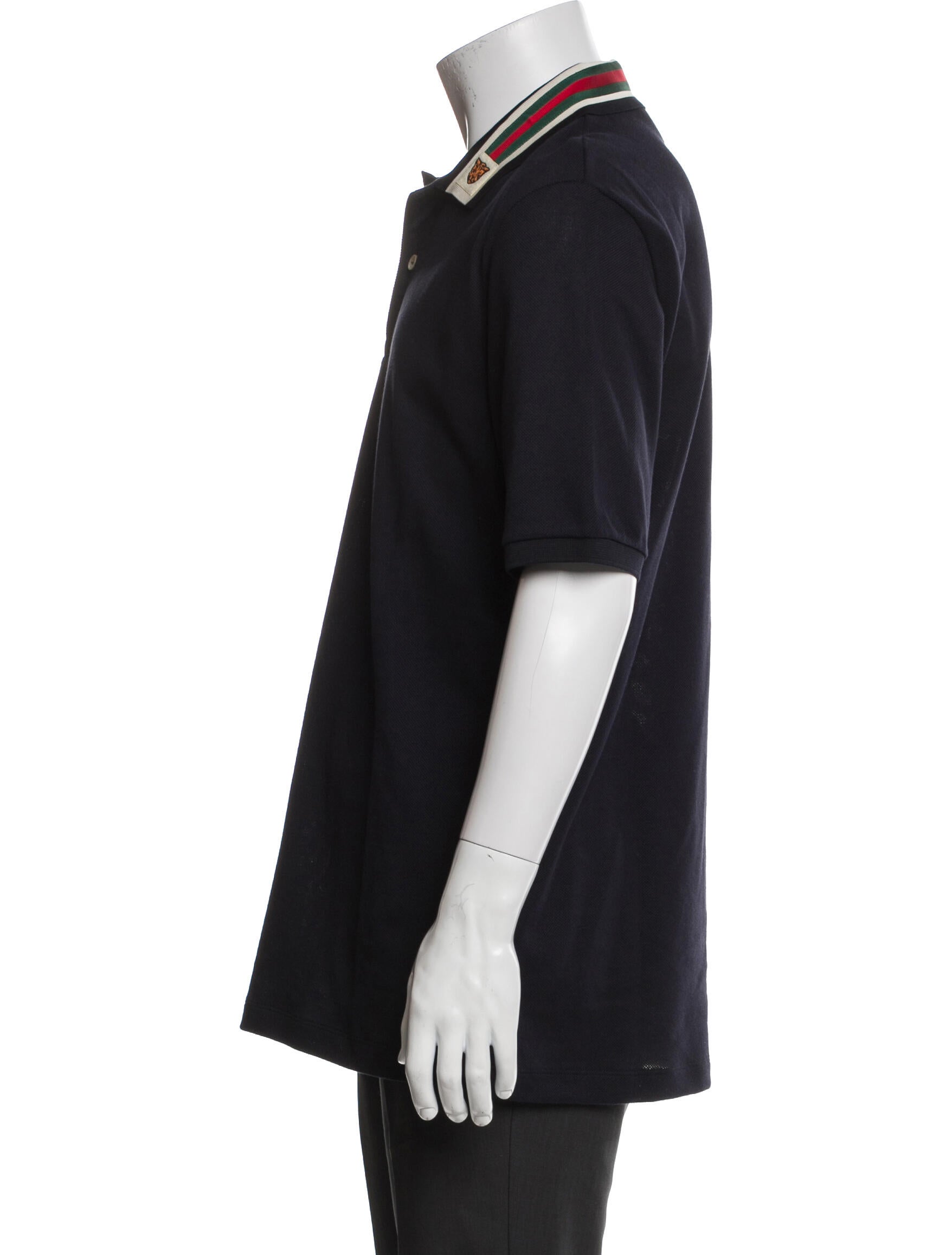 Gucci Web Accent Collar Polo Shirt