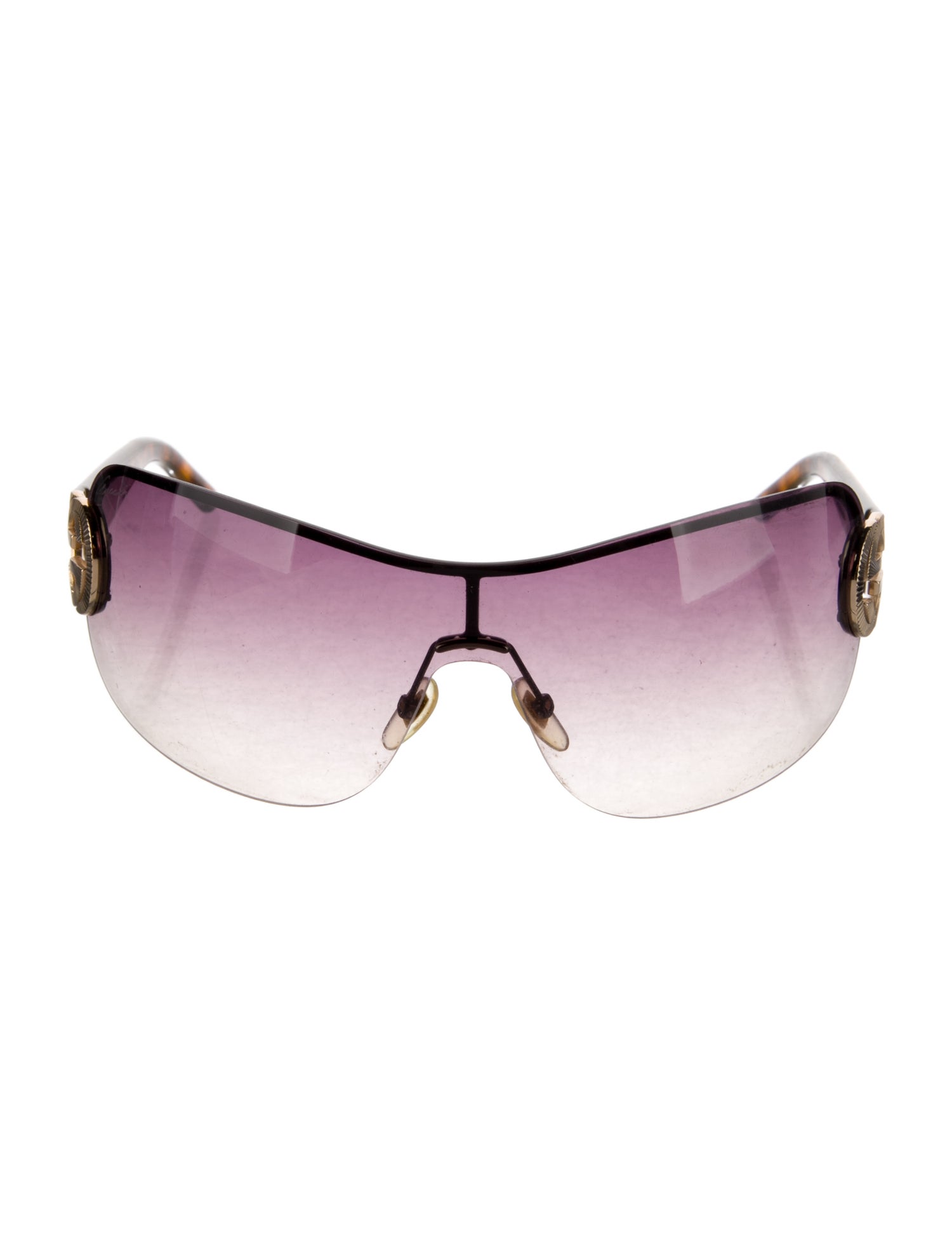Gucci Interlocking G Logo Shield Sunglasses