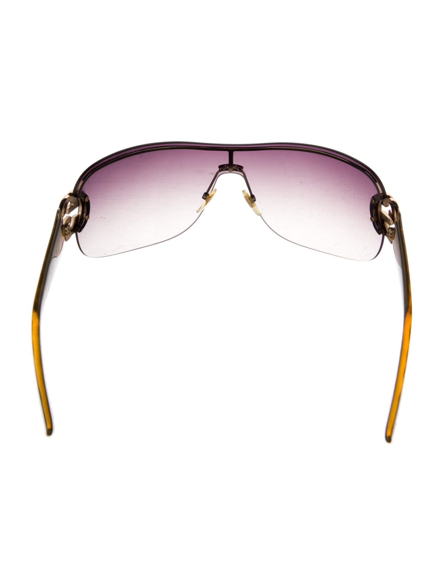 Gucci Interlocking G Logo Shield Sunglasses