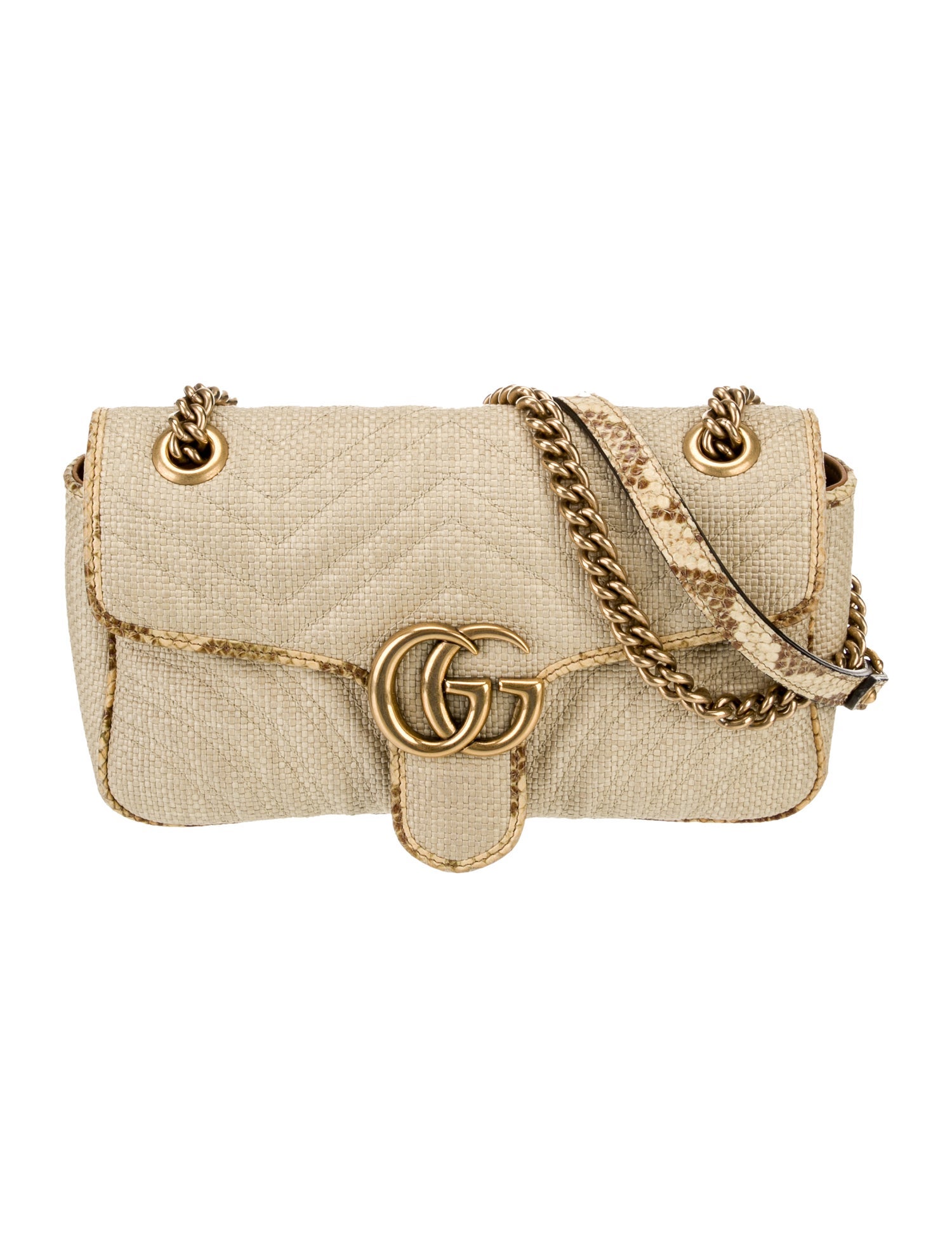 Gucci Raffia Shoulder Bag