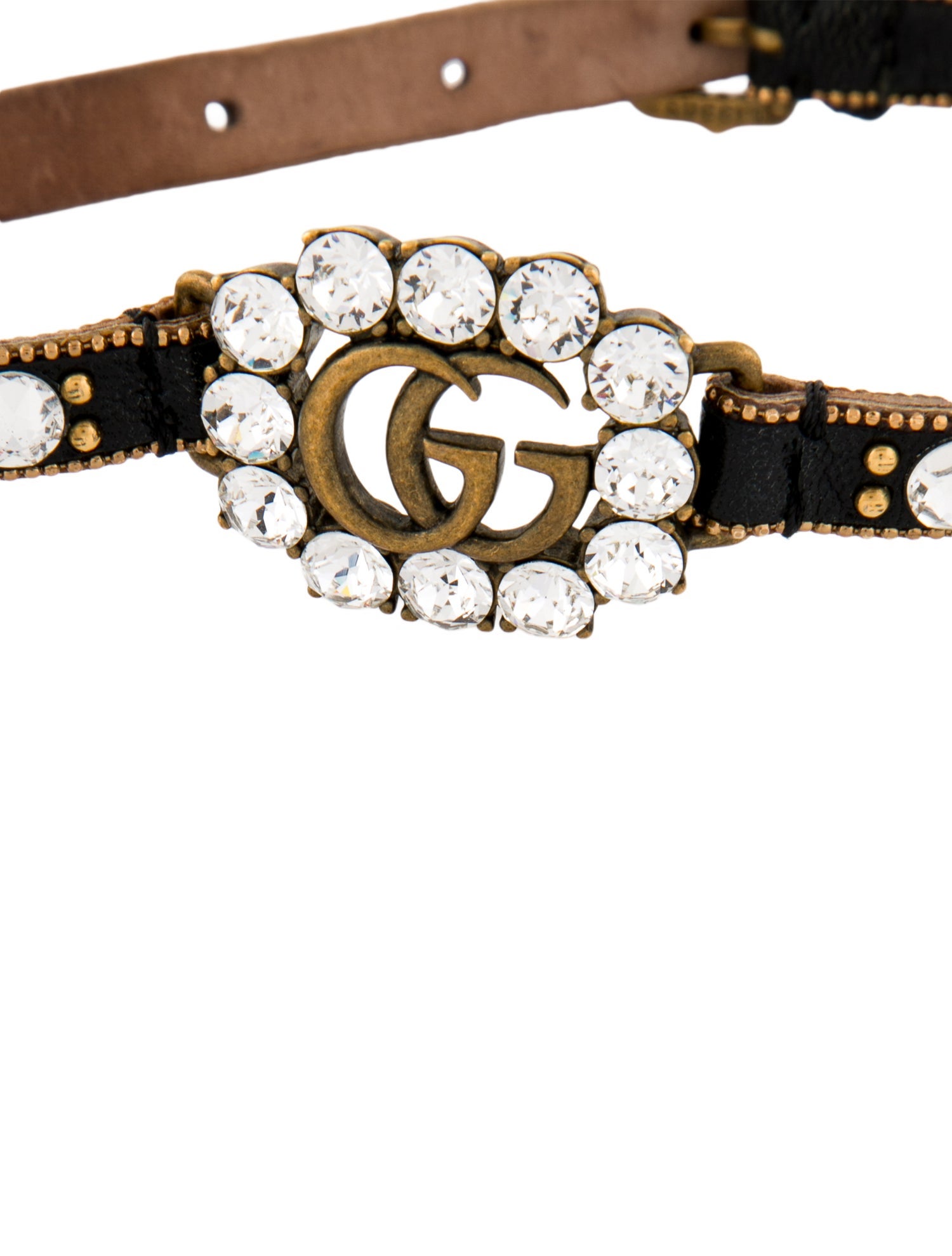 Gucci Crystal Double G Collar Choker Necklace