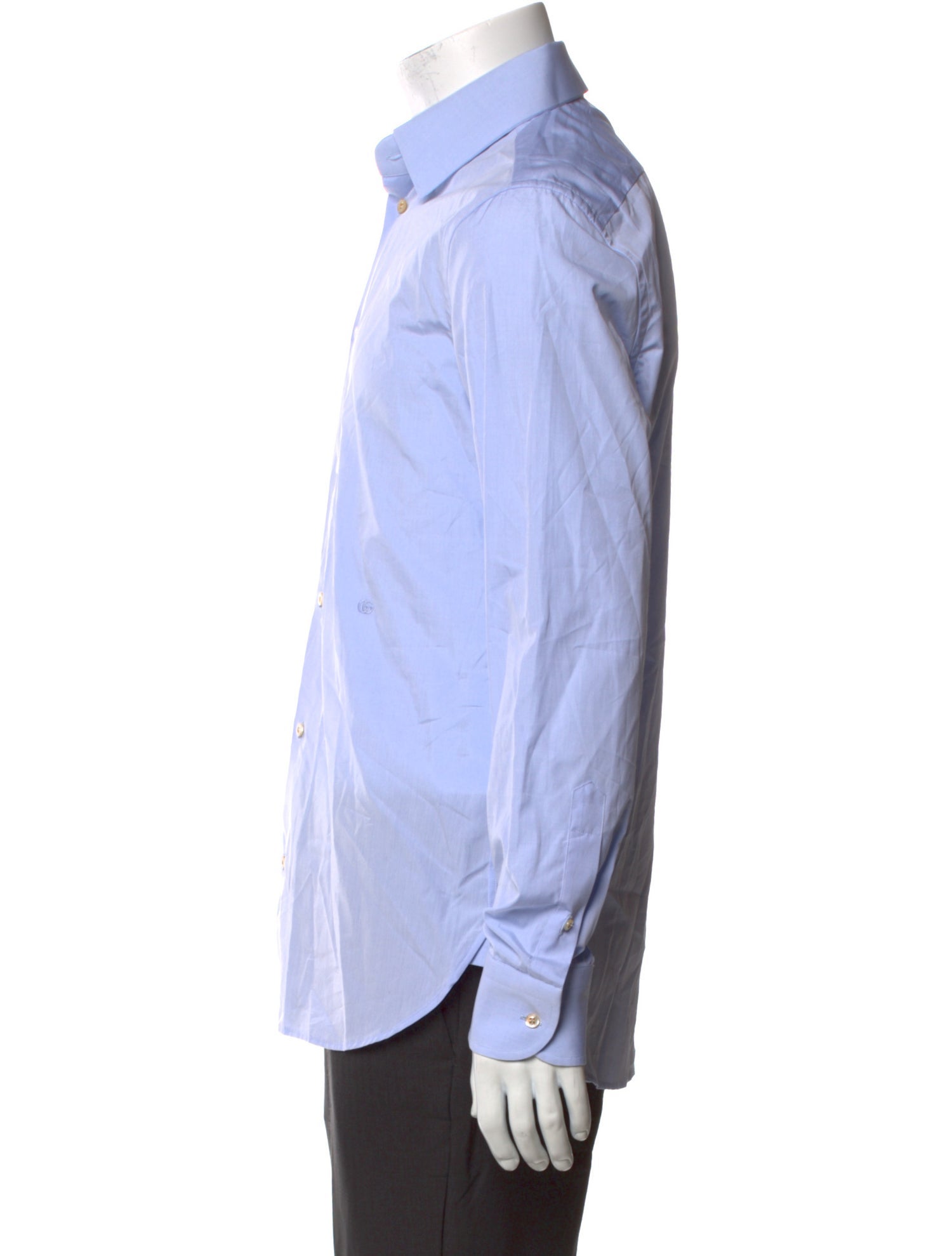 Gucci Double G Logo Long Sleeve Dress Shirt