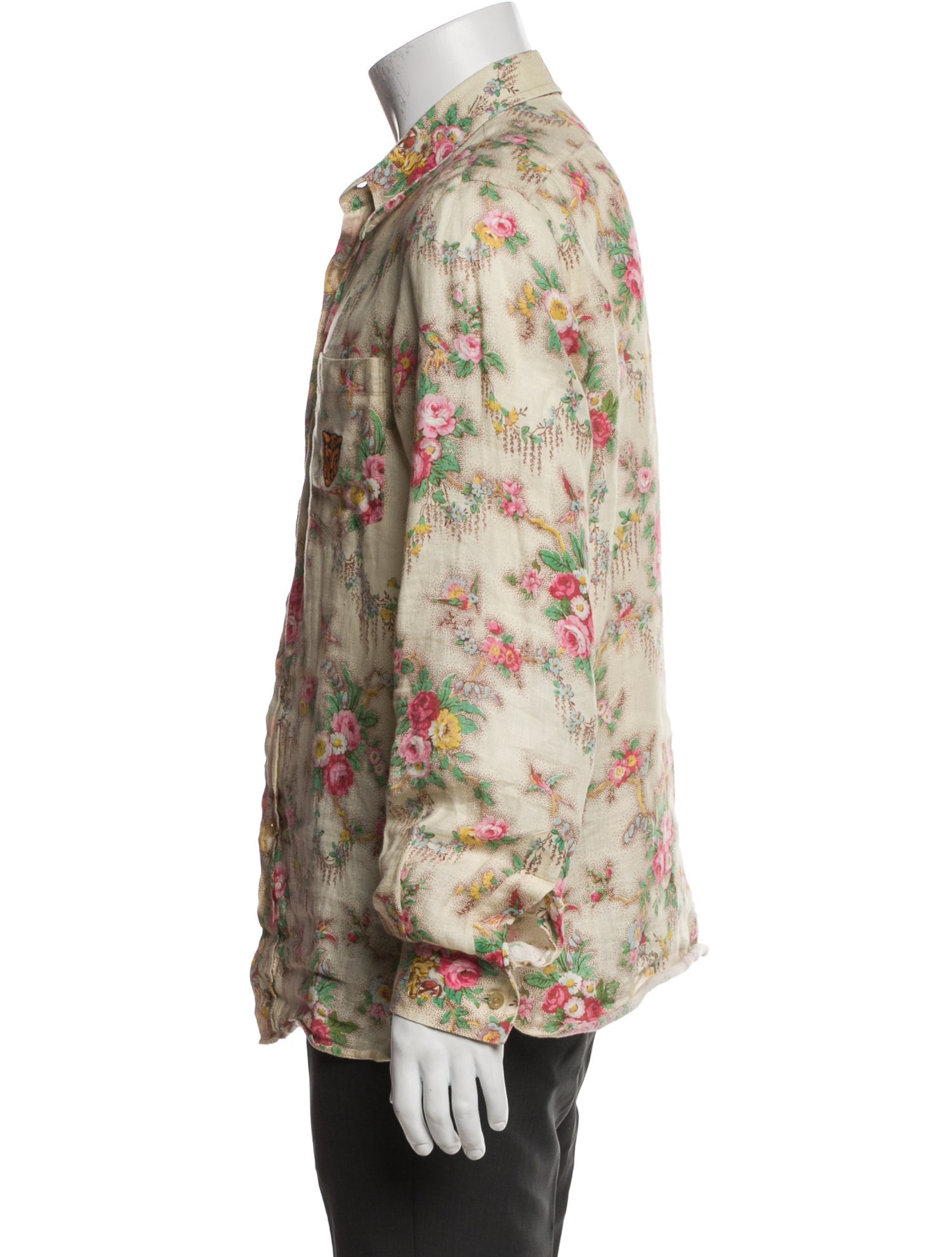 Gucci Floral Print Long Sleeve Shirt