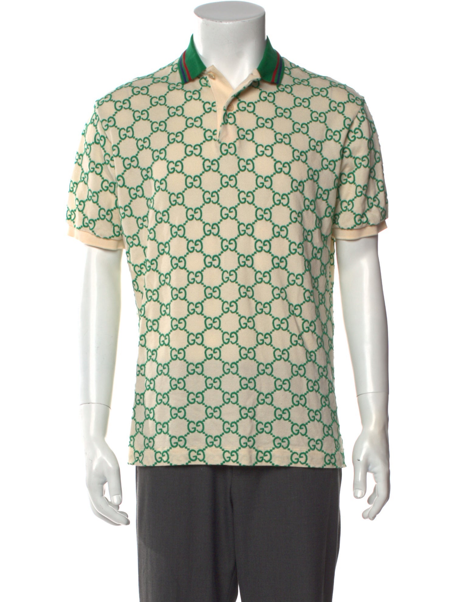 Gucci GG Logo Crew Neck Polo Shirt