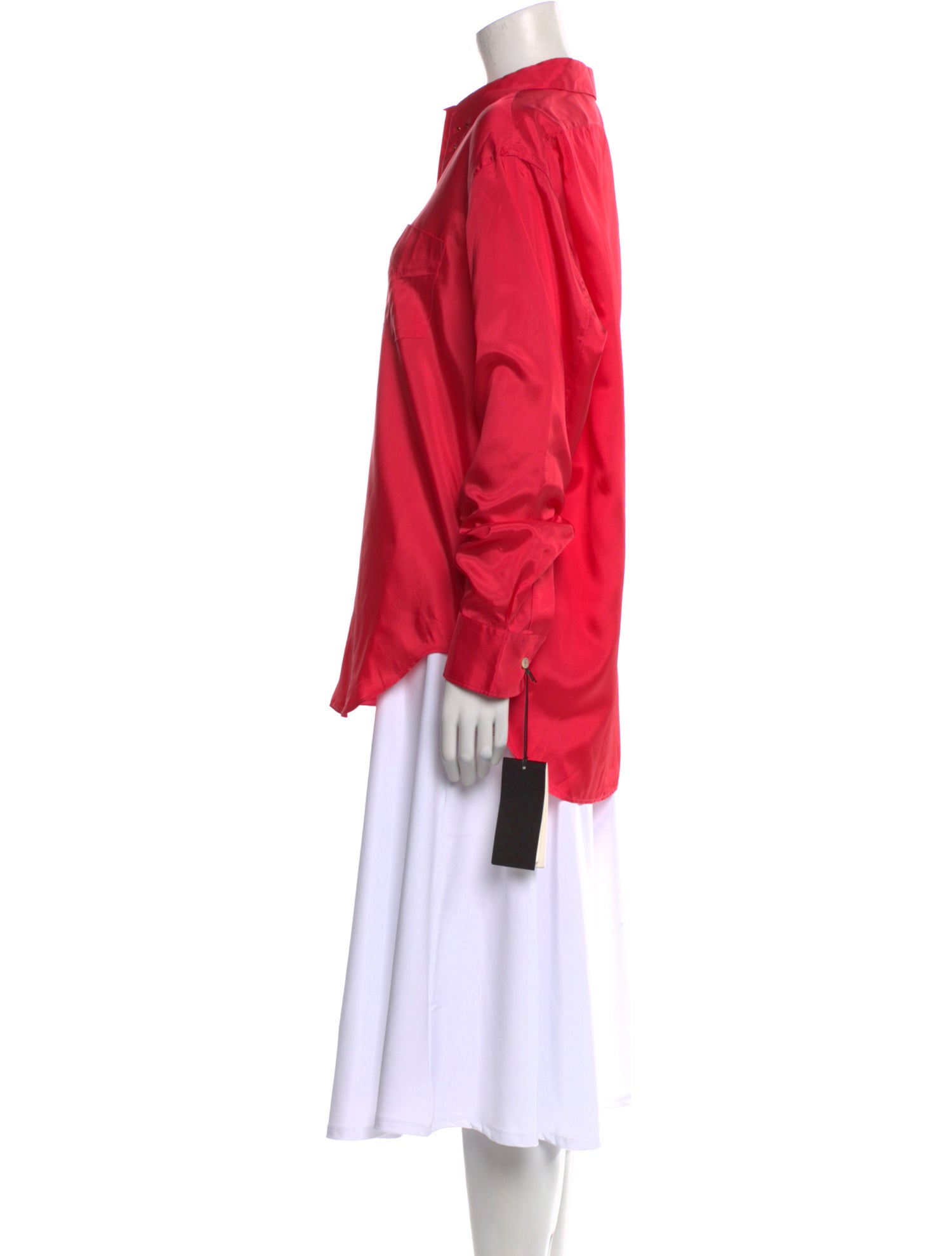 Gucci Silk Long Sleeve Button-Up Top w/ Tags