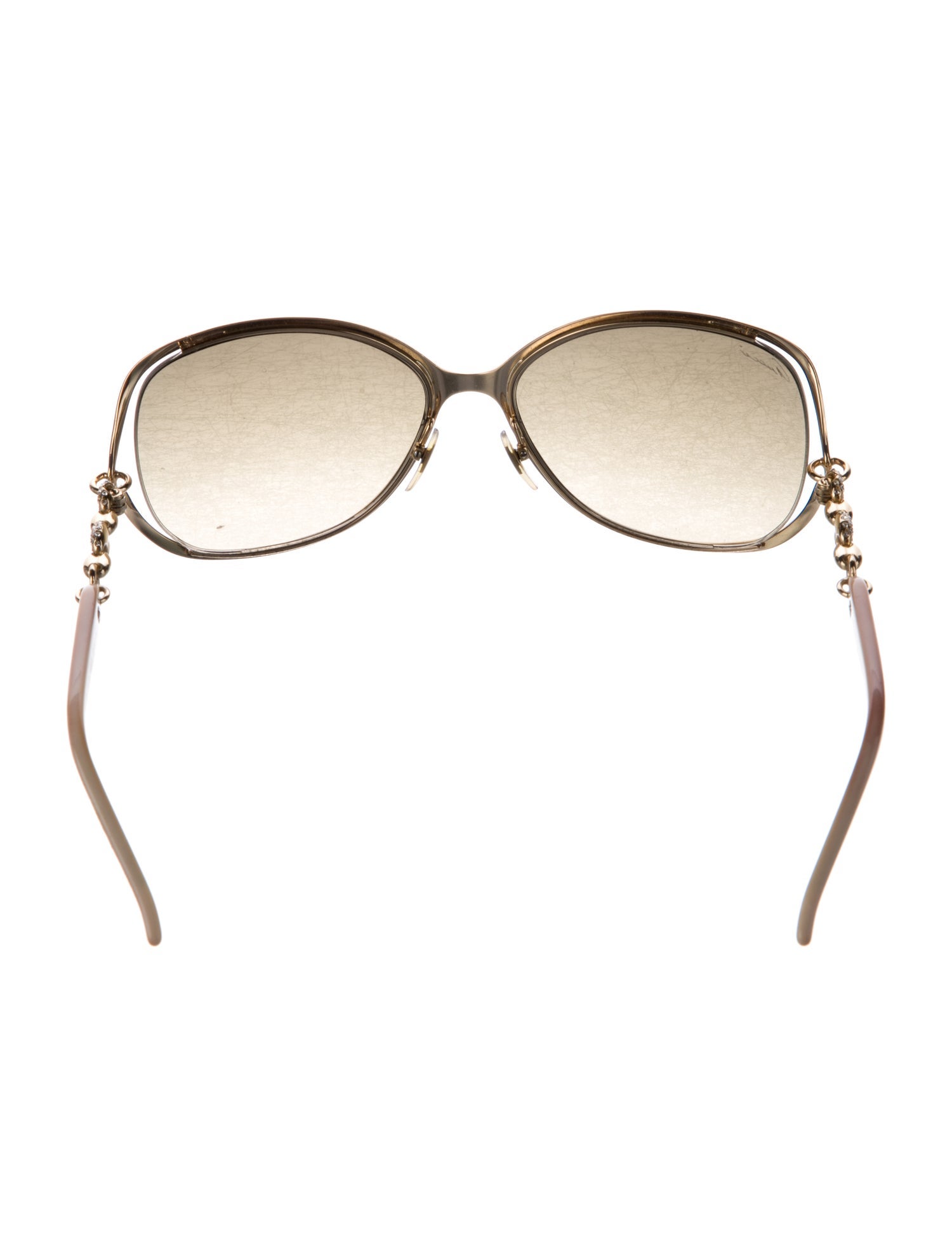 Gucci Marina Chain Accent Oversize Sunglasses