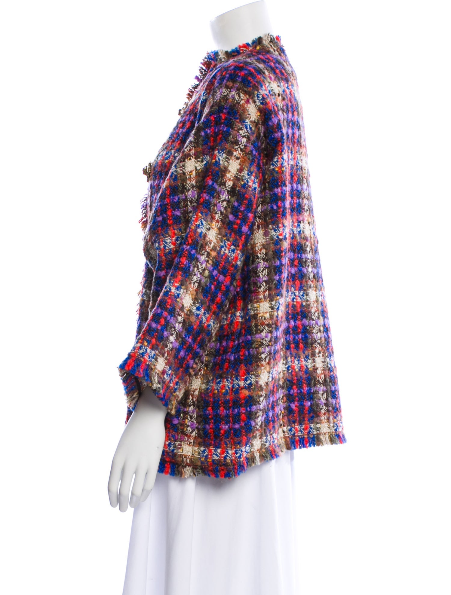 Gucci Wool Plaid Print Jacket