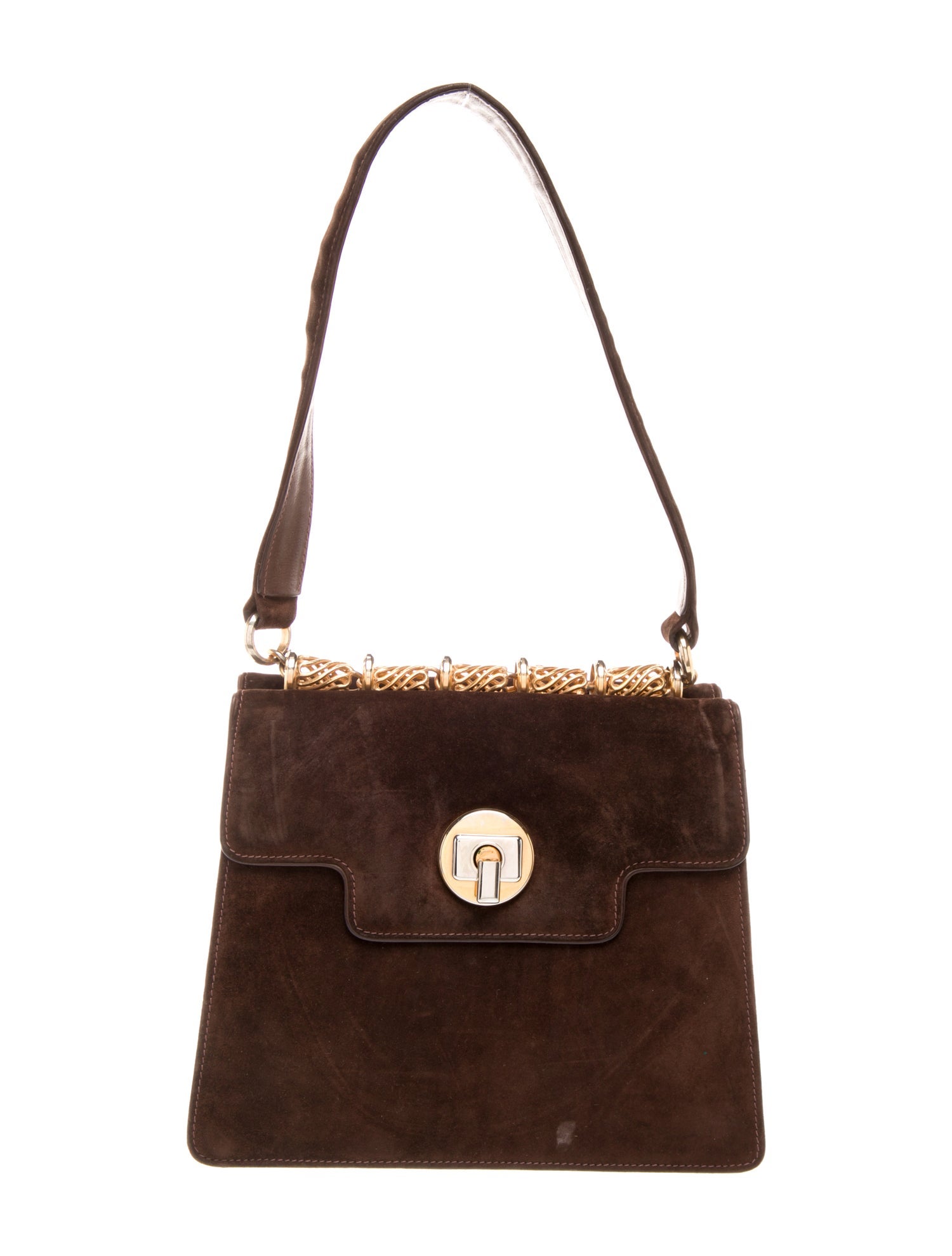 Gucci Suede Shoulder Bag Vintage