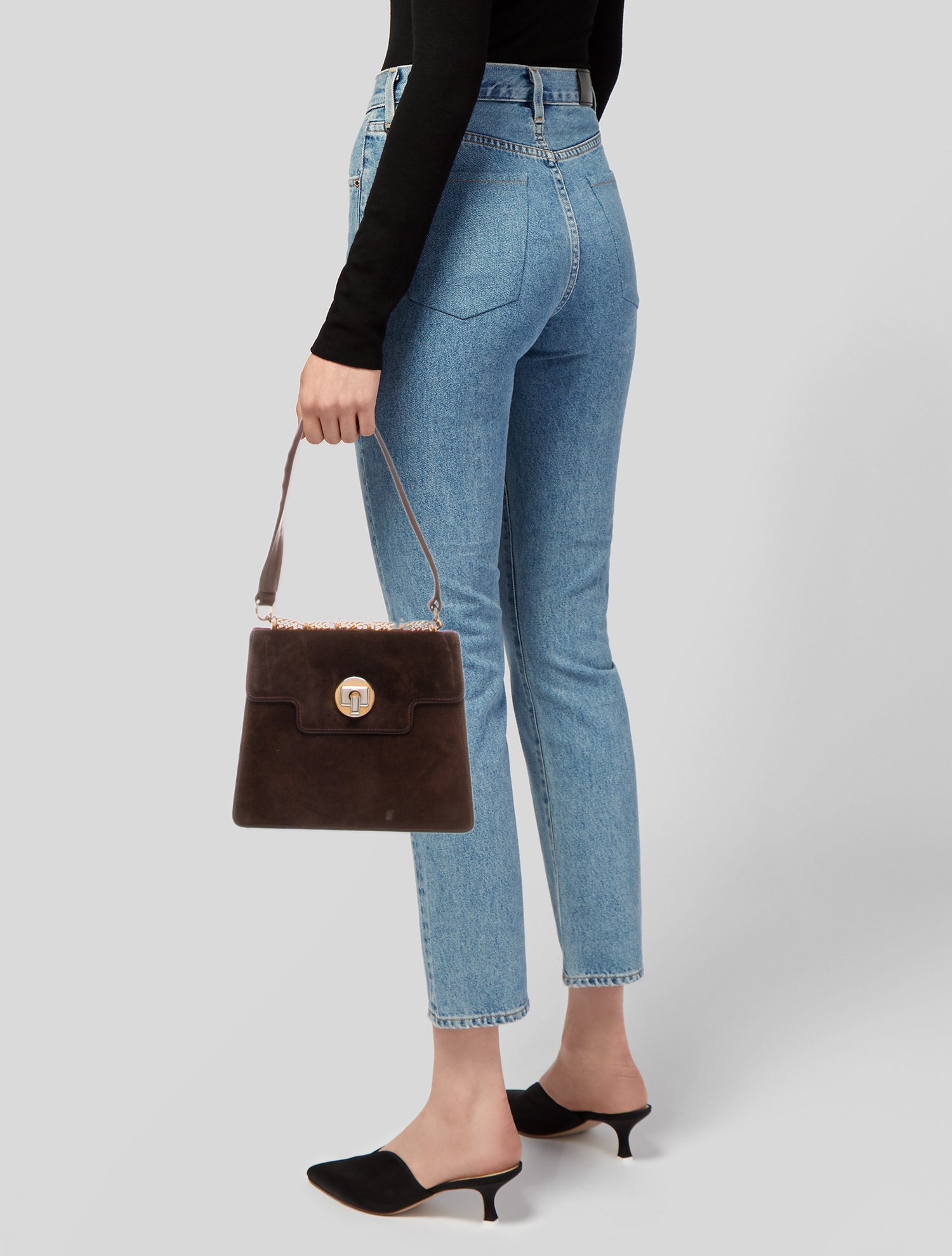 Gucci Suede Shoulder Bag Vintage