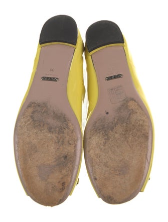 Gucci Horsebit Accent Patent Leather Ballet Flats