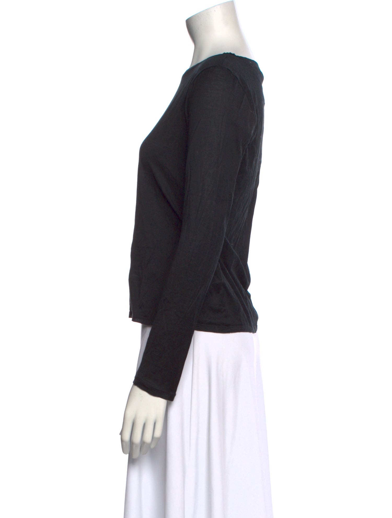 Gucci Bateau Neckline Long Sleeve Top