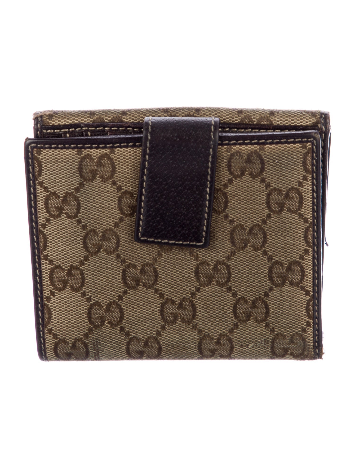 Gucci Vintage GG Canvas Compact Wallet