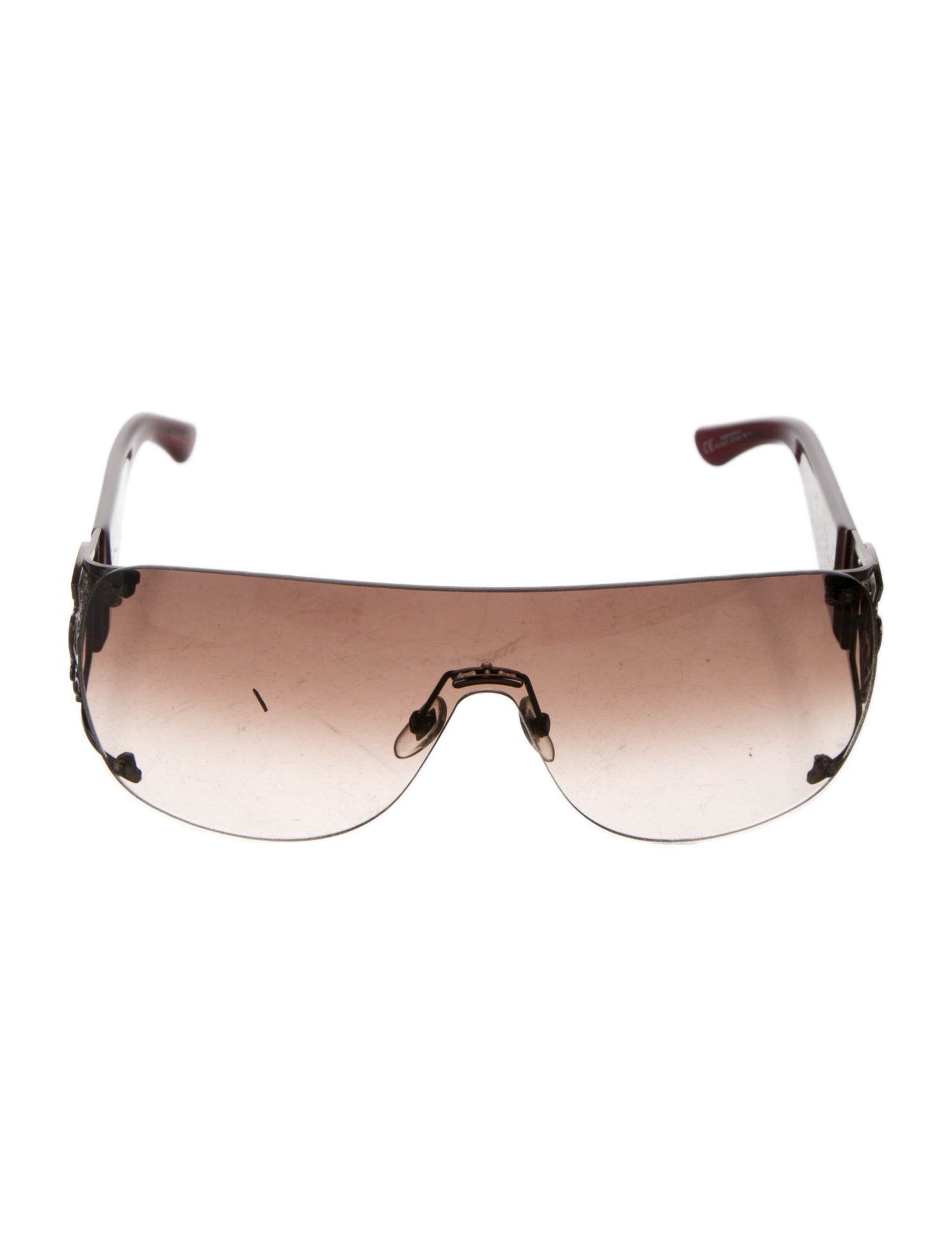 Gucci Interlocking G Logo Shield Sunglasses