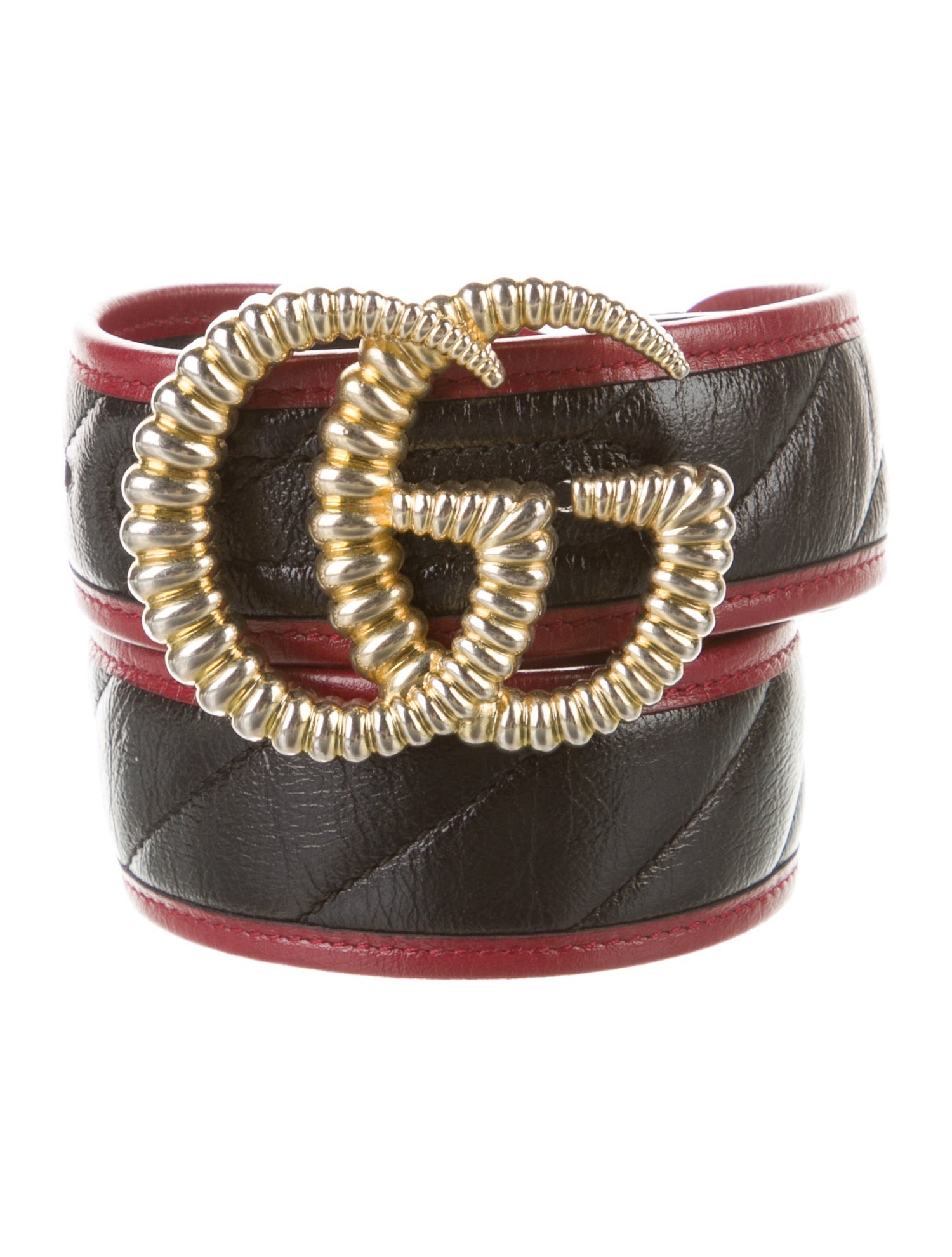 Gucci GG Logo Leather Belt