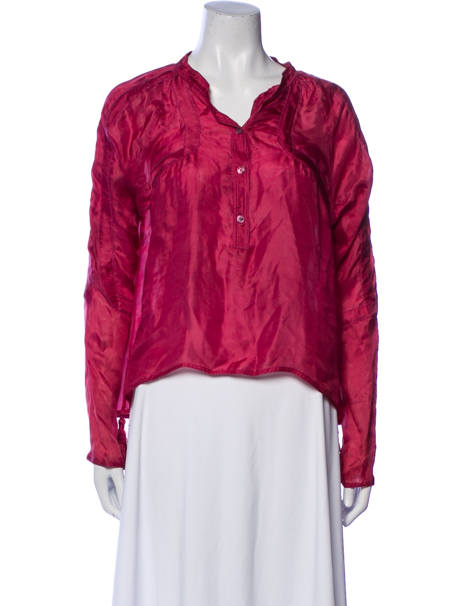 Gucci Silk V-Neck Blouse