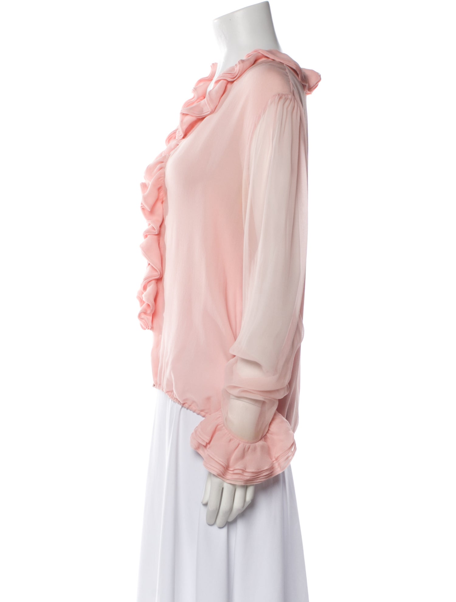 Gucci Silk V-Neck Blouse