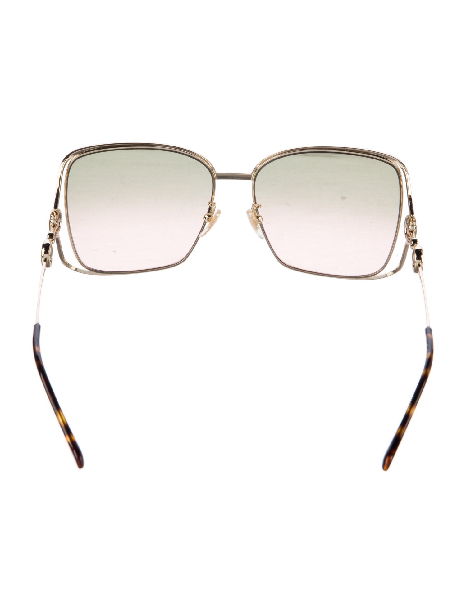 Gucci Hasler Horsebit Accent Oversize Sunglasses