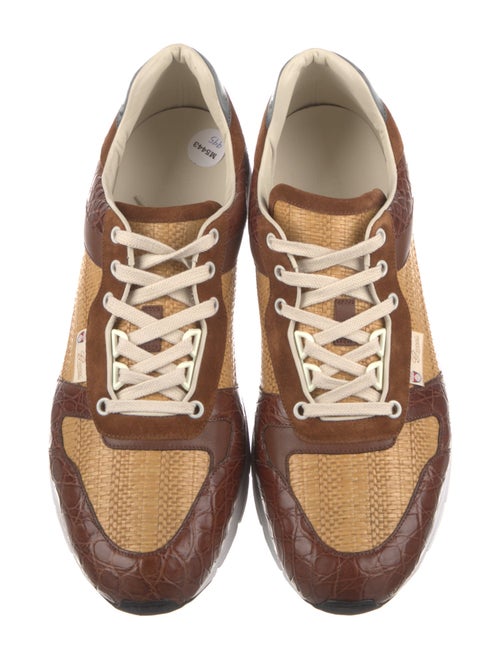 Gucci Raffia Patterned Sneakers