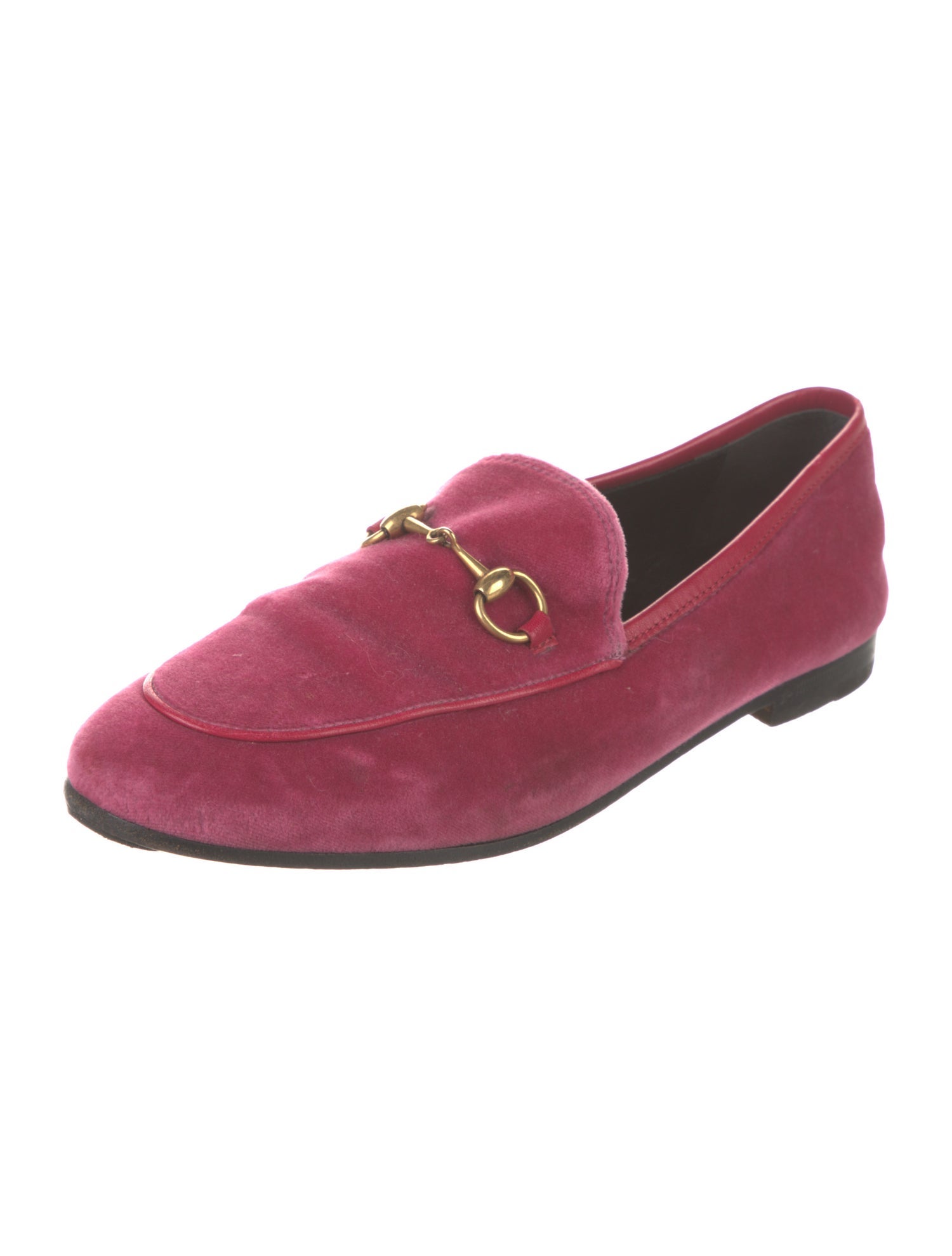 Gucci Horsebit Accent Velvet Loafers