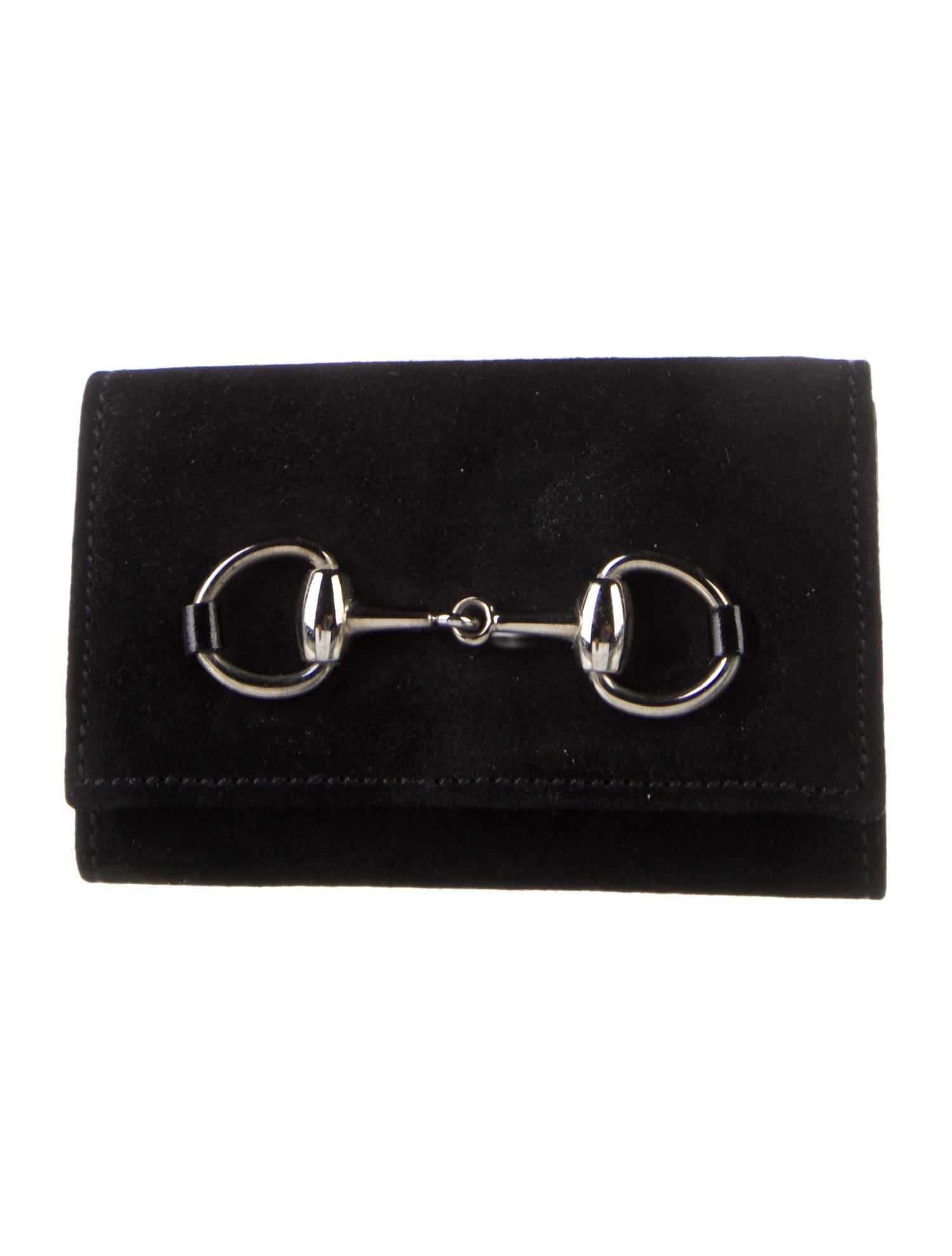 Gucci Black Suede Horsebit Key Holder
