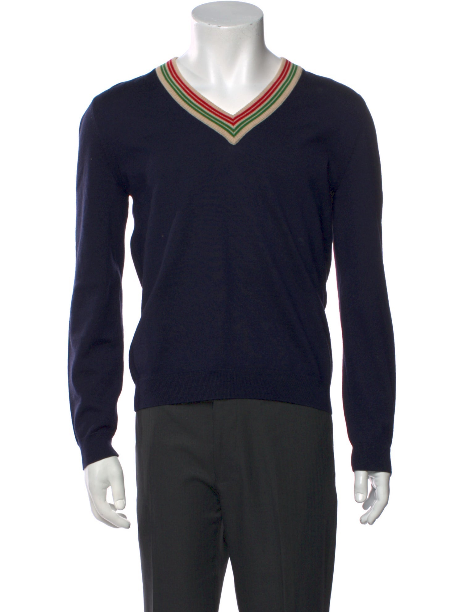 Gucci Web Accent Wool Pullover