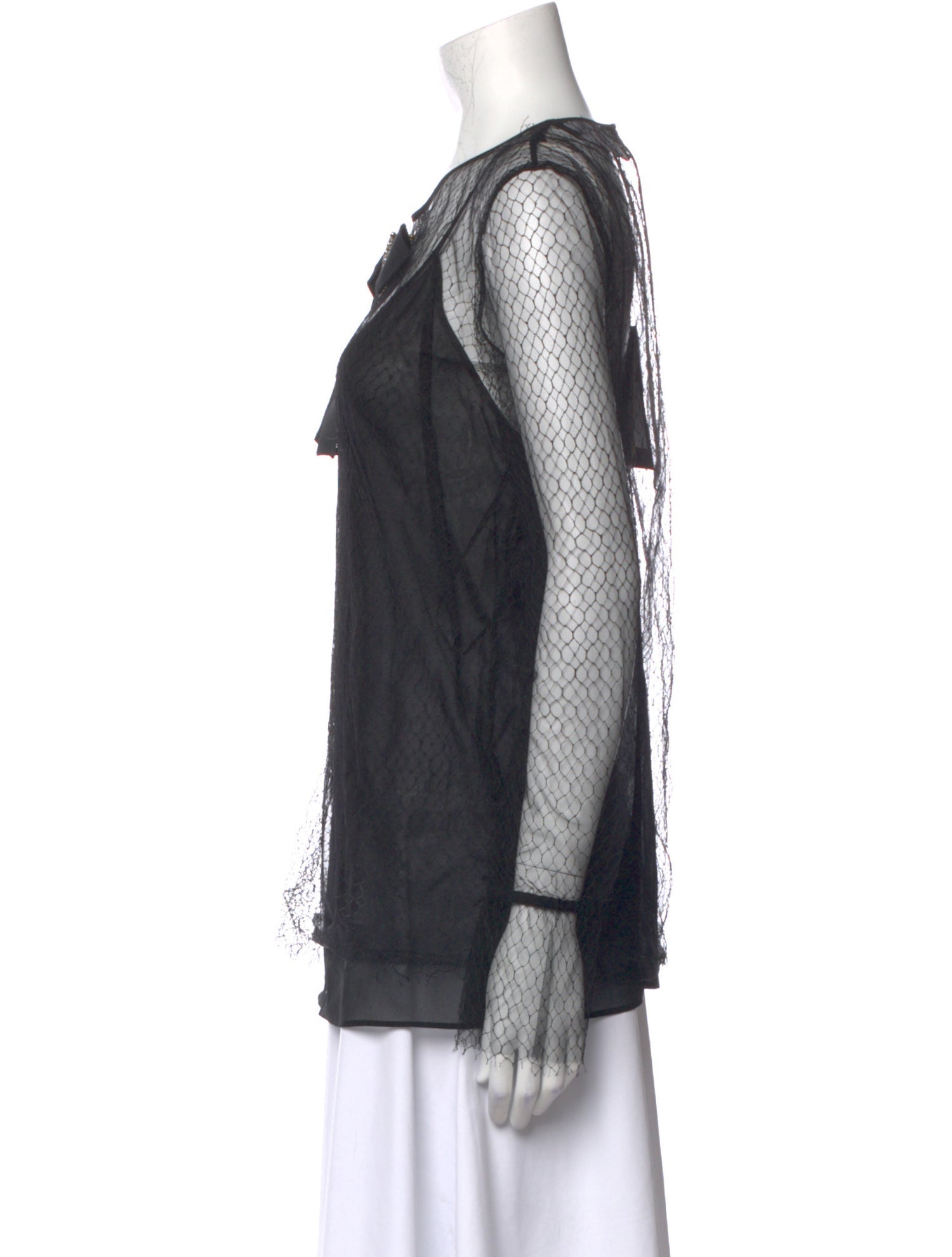 Gucci V-Neck Long Sleeve Blouse