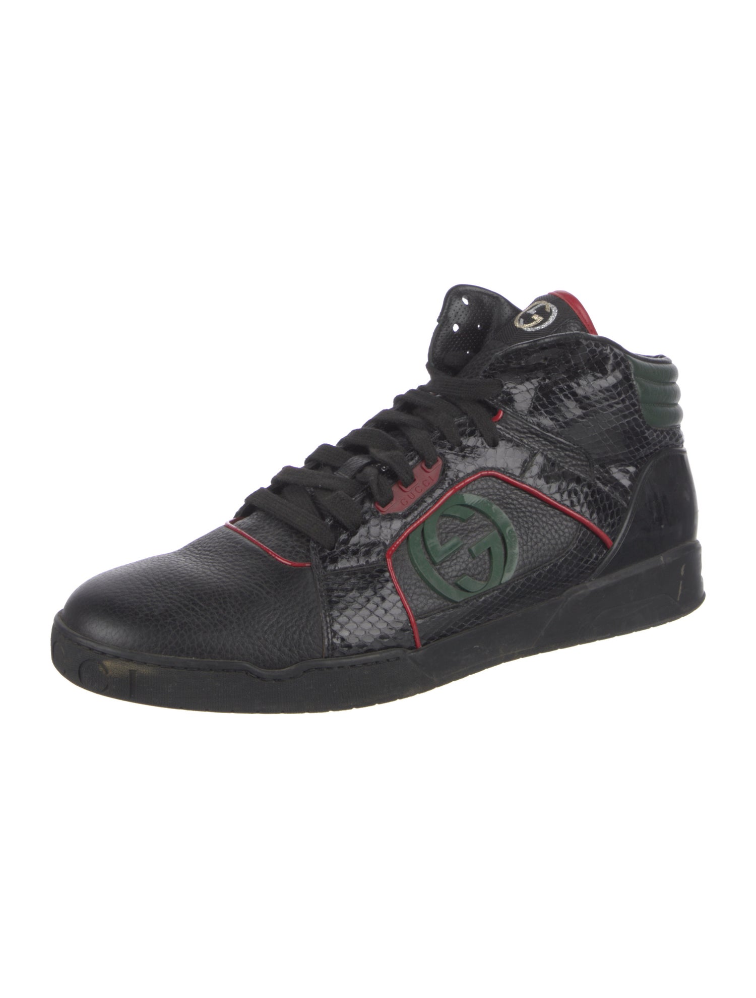 Gucci Interlocking G Logo Leather Sneakers