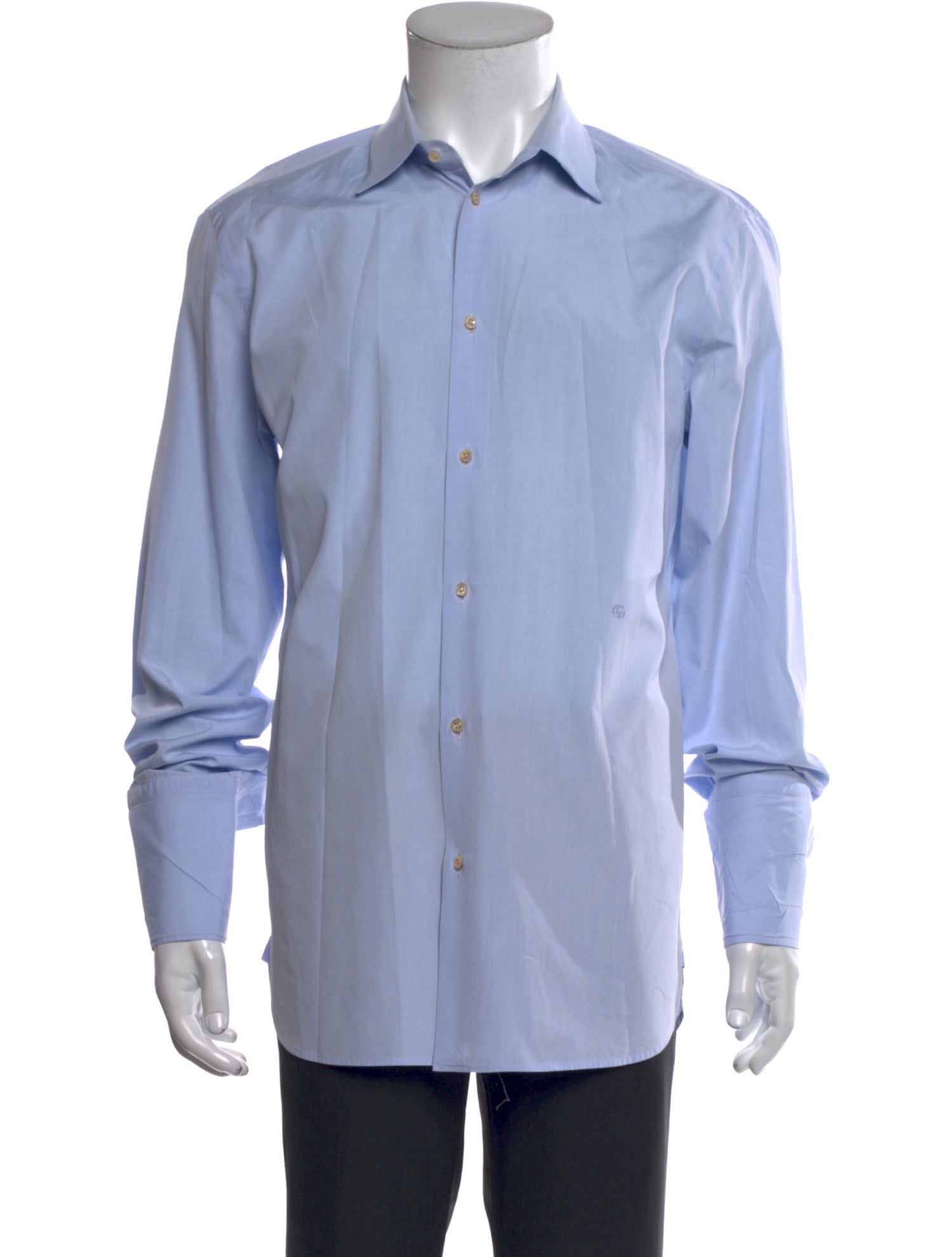 Gucci Double G Logo Long Sleeve Dress Shirt