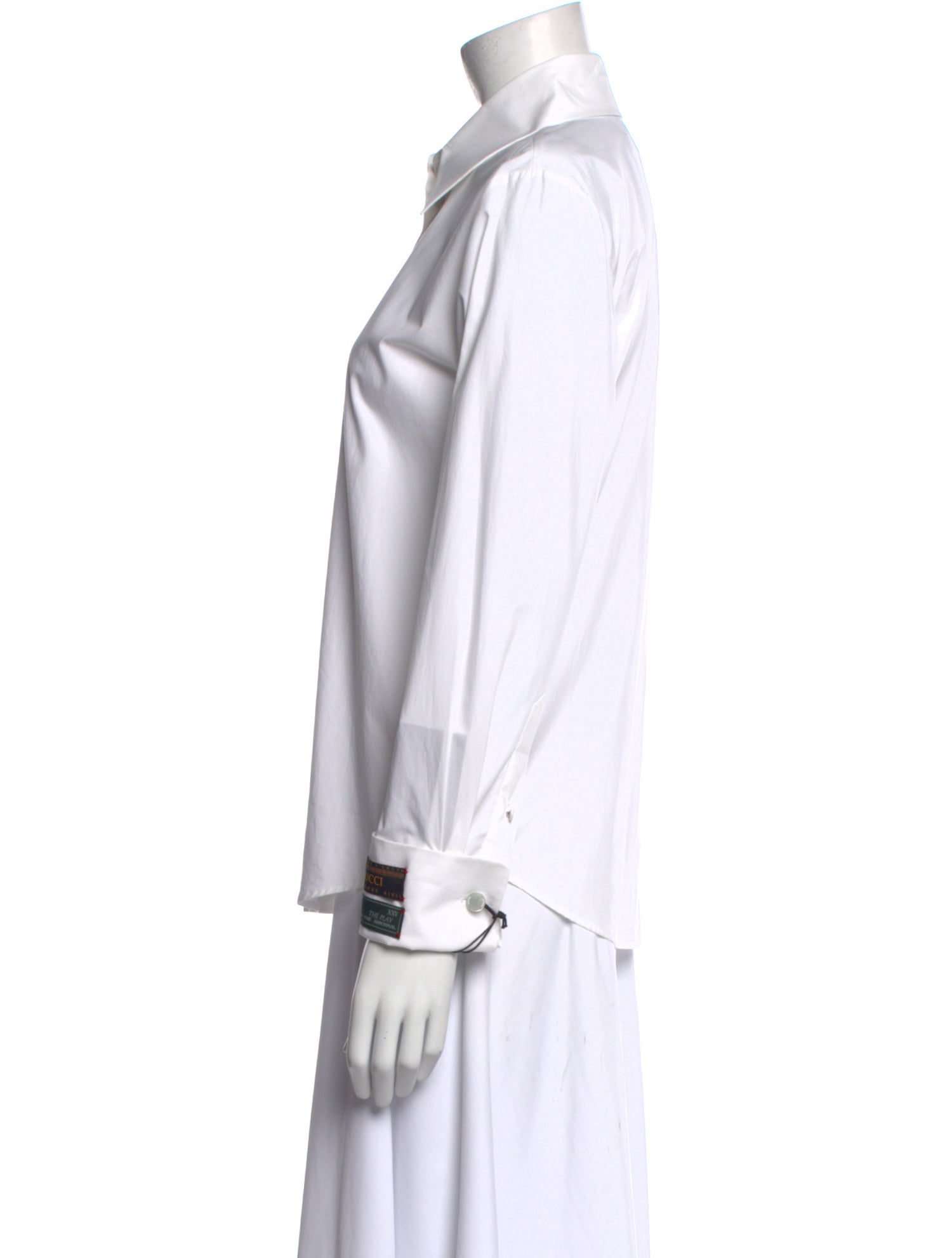 Gucci 2019 Long Sleeve Button-Up Top