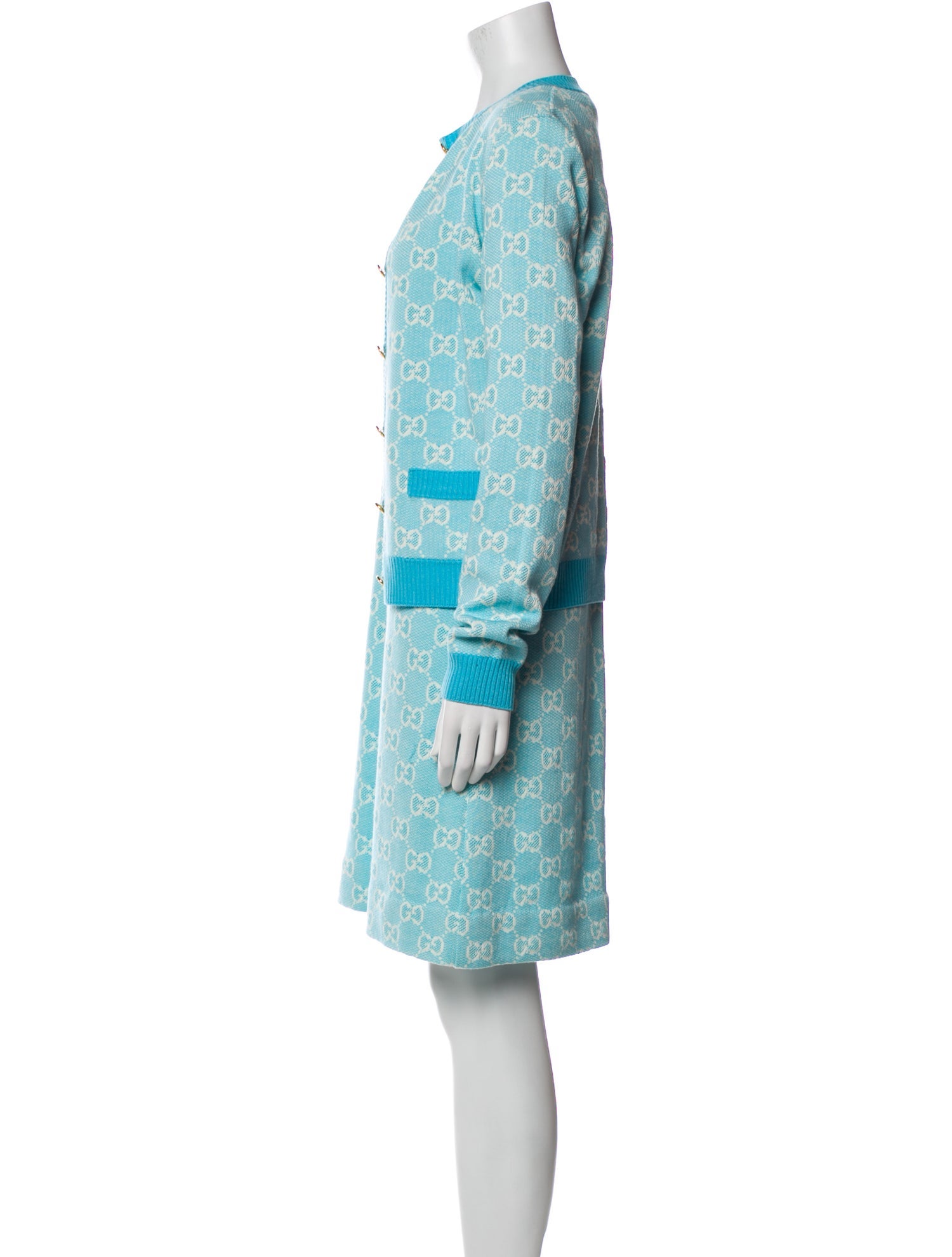 Gucci Wool Printed Dress Set