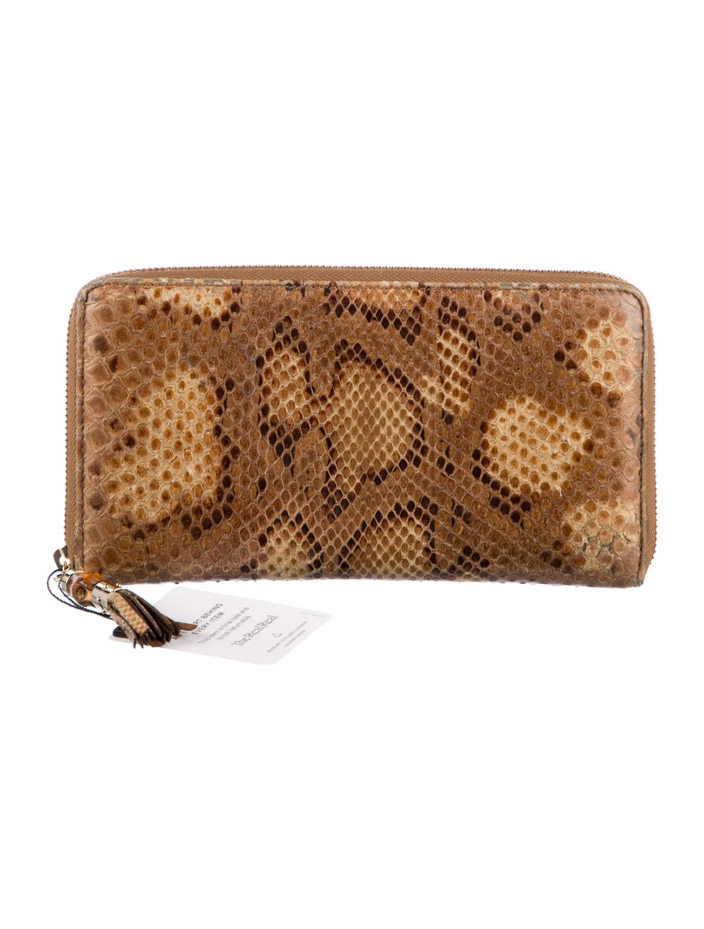 Gucci Continental Wallet Brown Python Animal Prin… - image 1