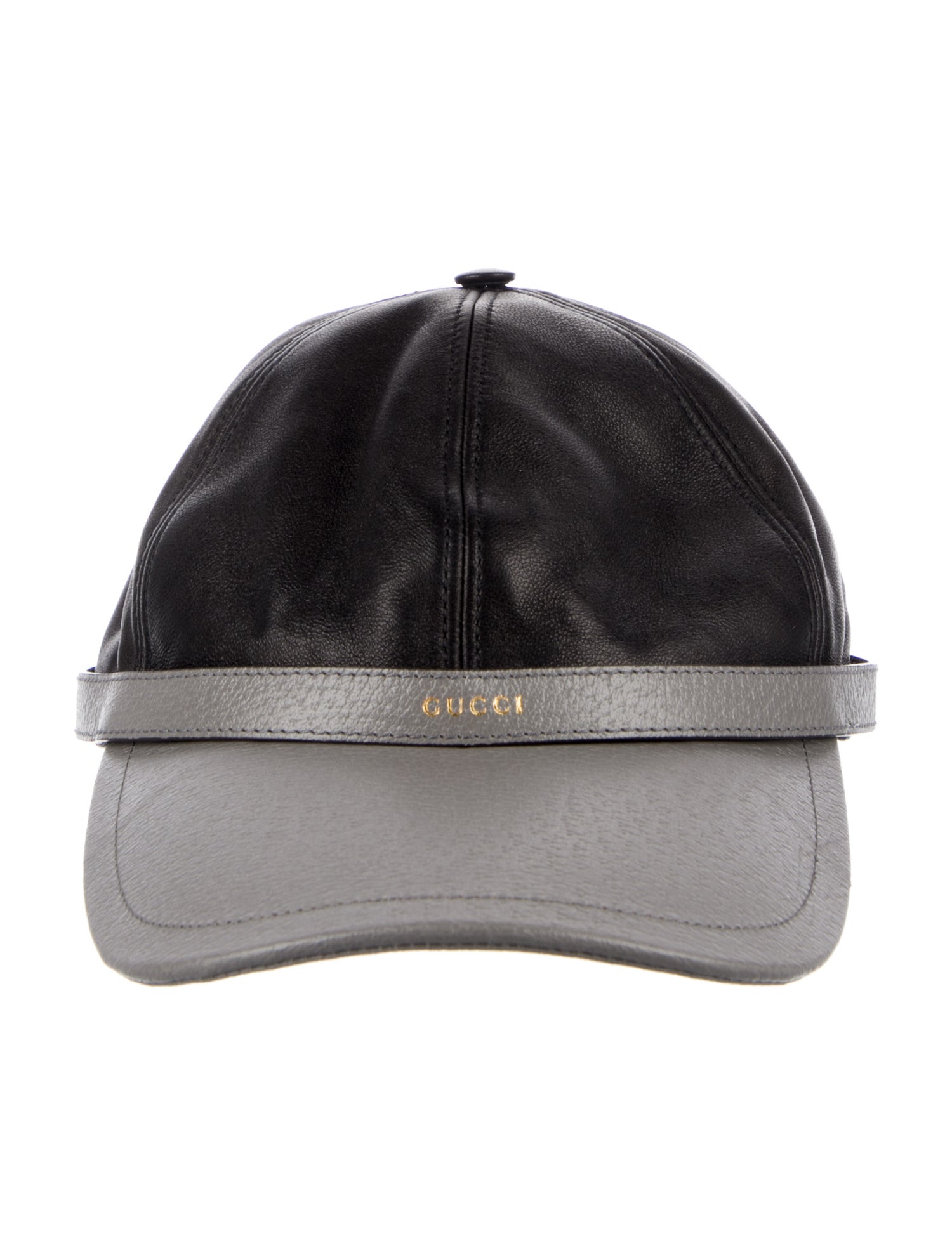 Gucci Logo Leather Baseball Hat w/Tags