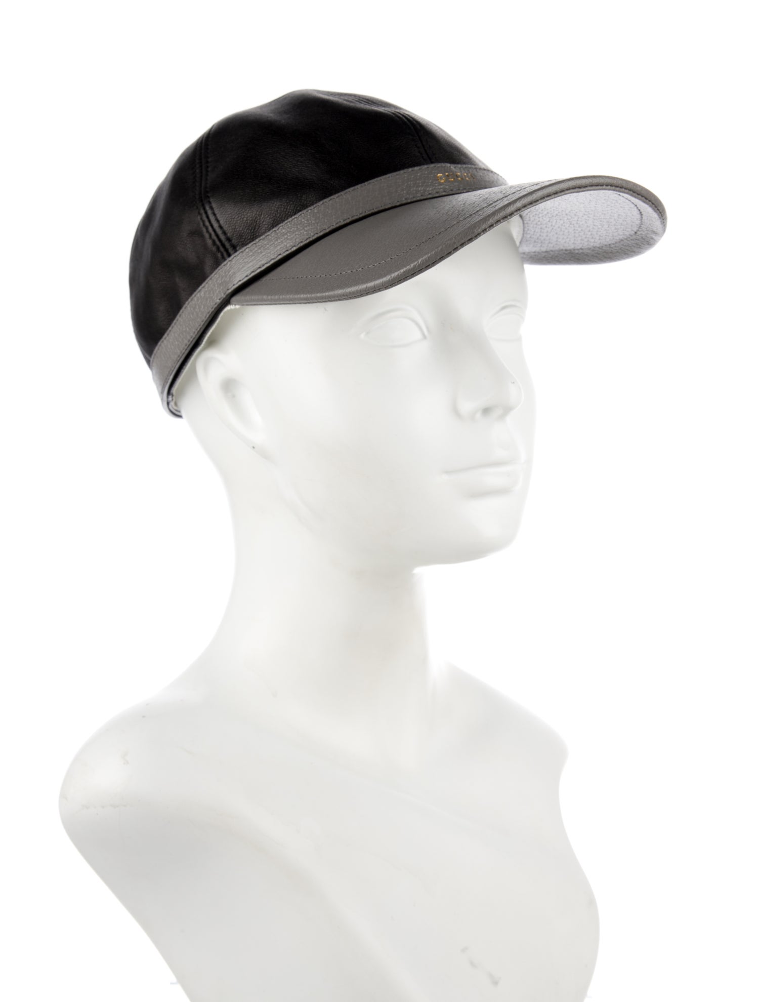 Gucci Logo Leather Baseball Hat w/Tags