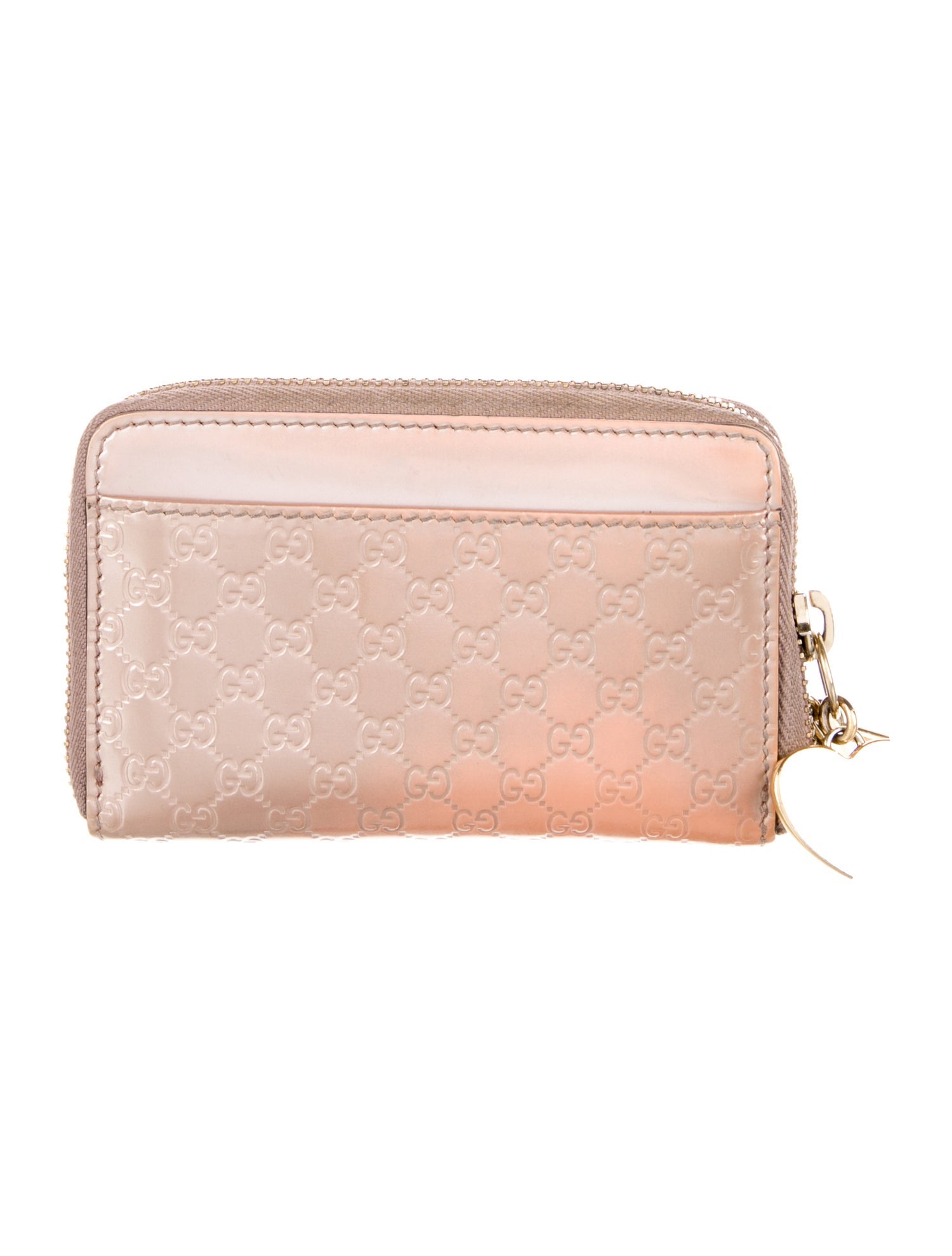 Gucci Microguccissima Pattern Patent Leather Card Holder