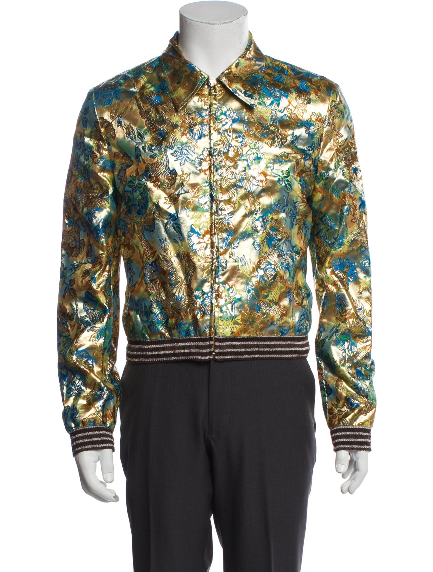 Gucci Silk Floral Print Trucker Jacket w/ Tags