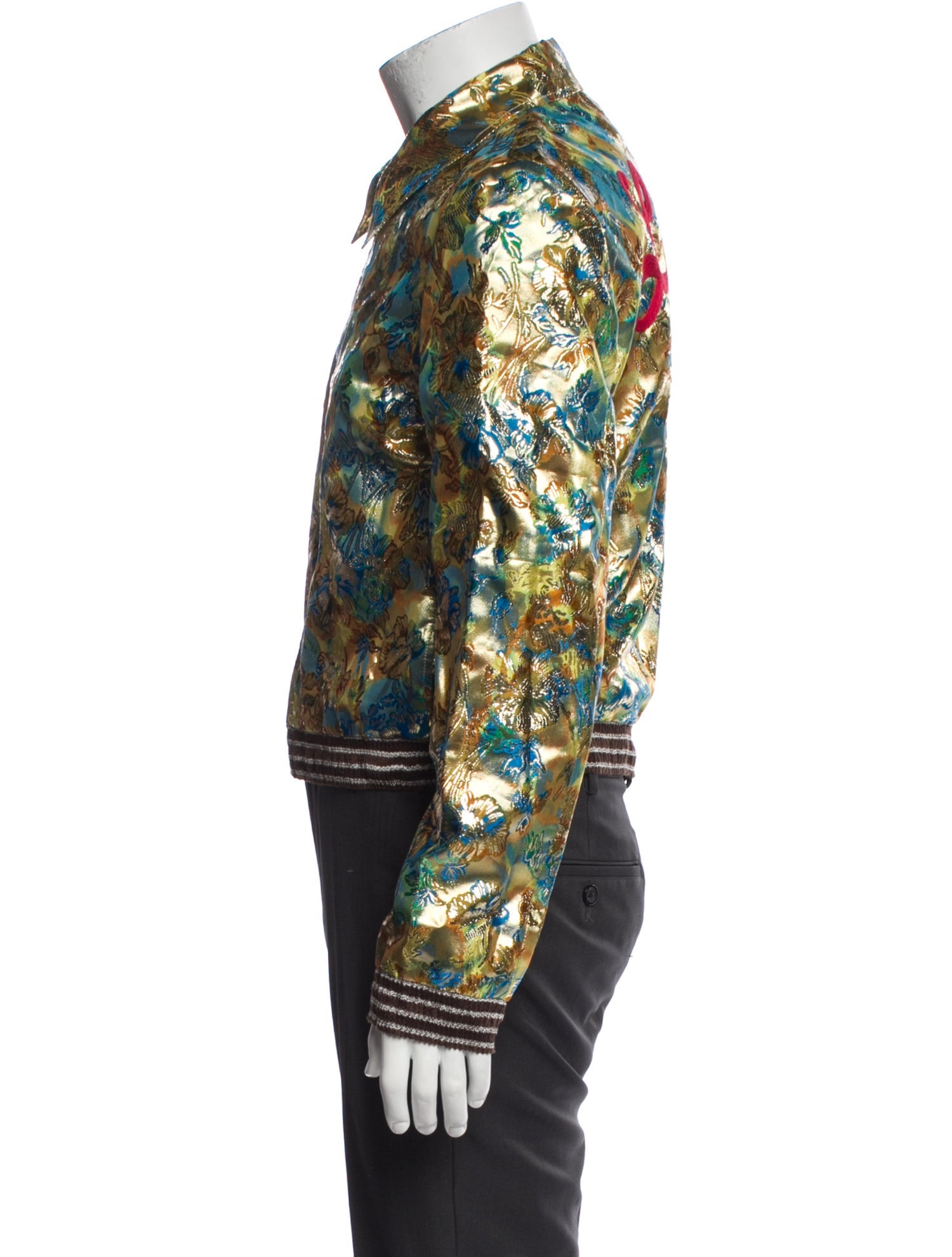 Gucci Silk Floral Print Trucker Jacket w/ Tags