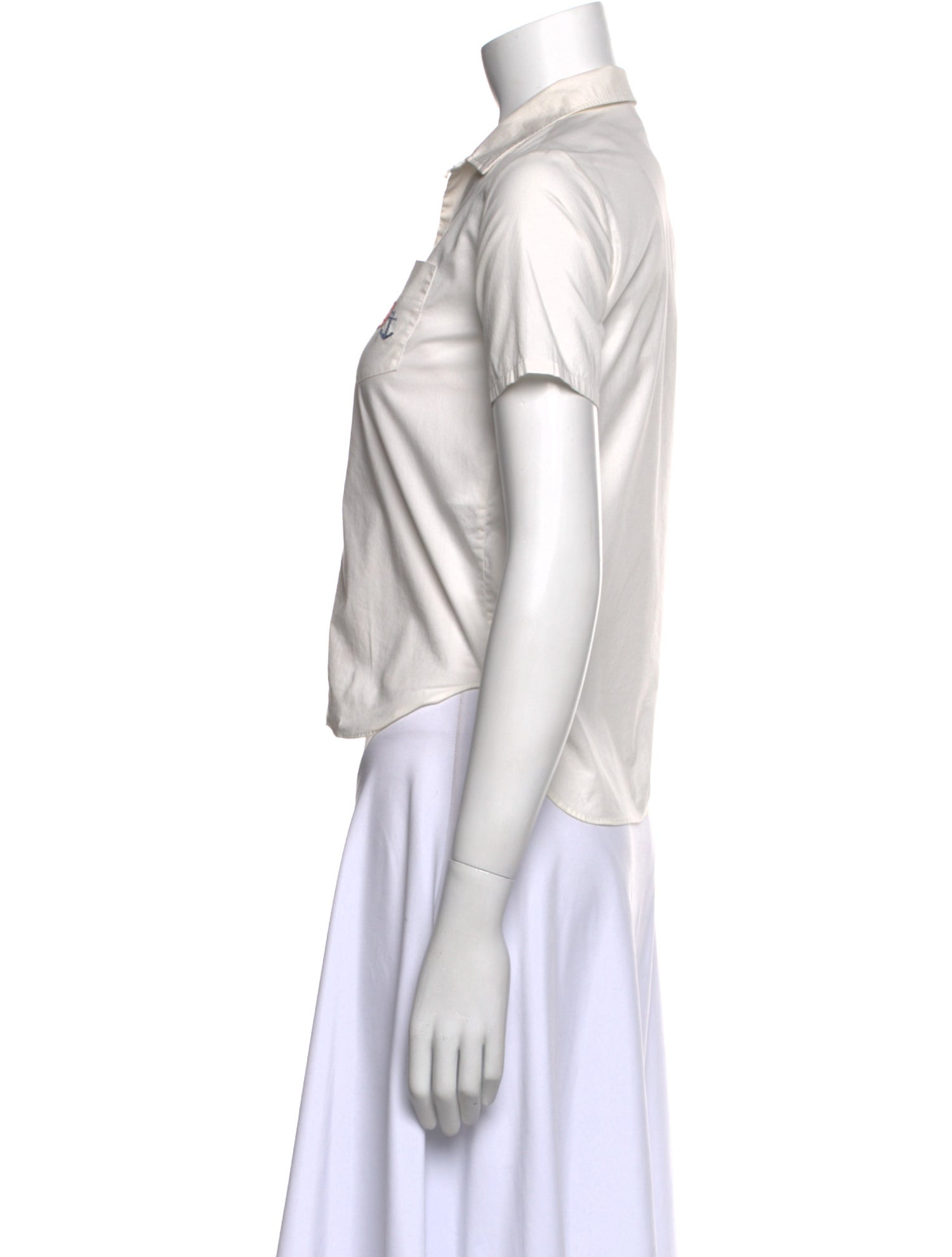 Gucci Short Sleeve Button-Up Top