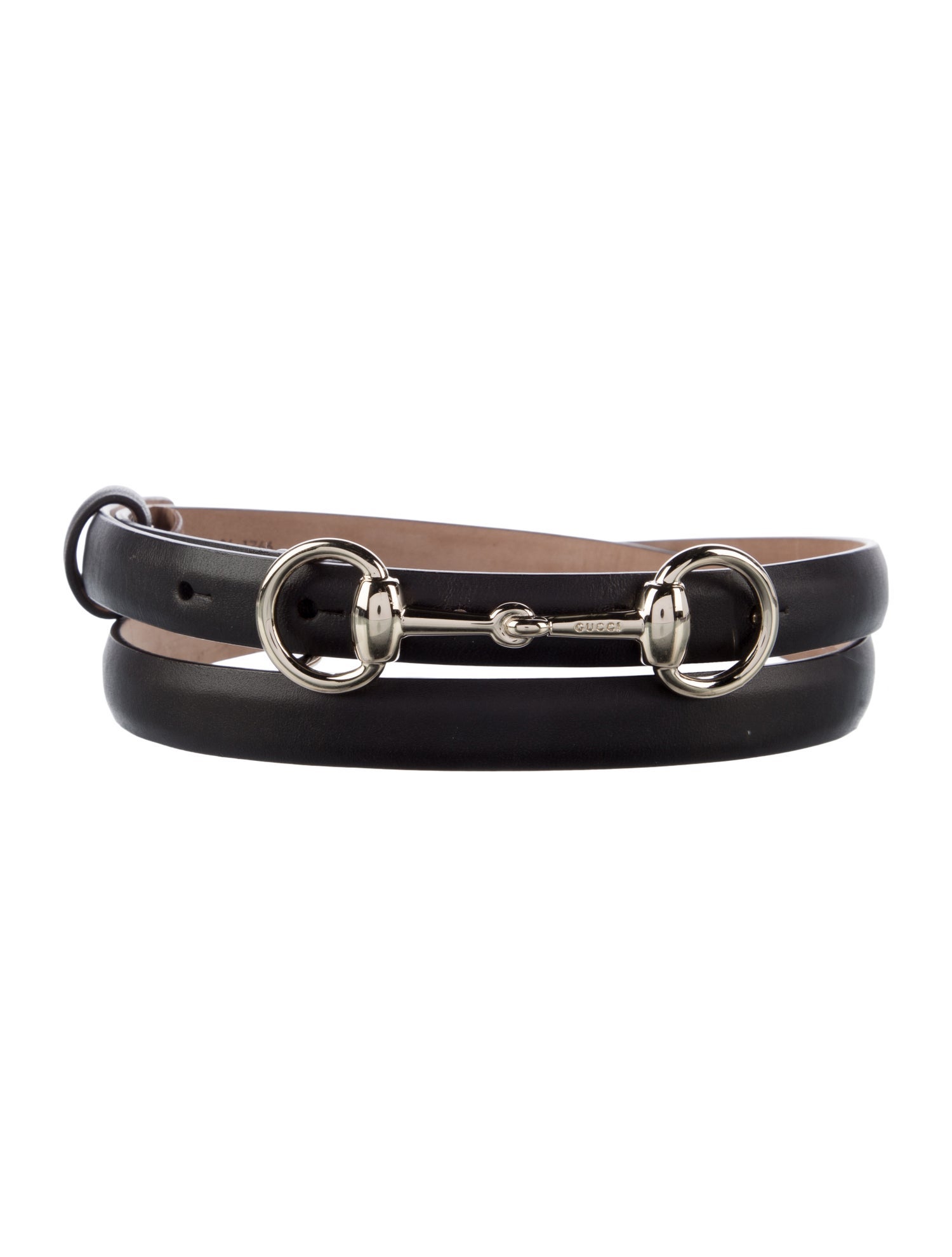 Gucci Horsebit Accent Skinny Belt