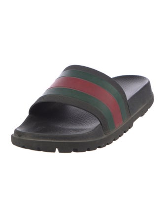 Gucci Web Accent Rubber Slides