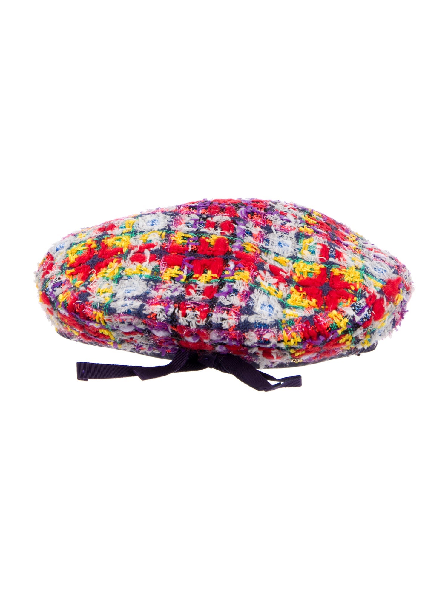 Gucci Check Tweed Beret Hat w/Tags